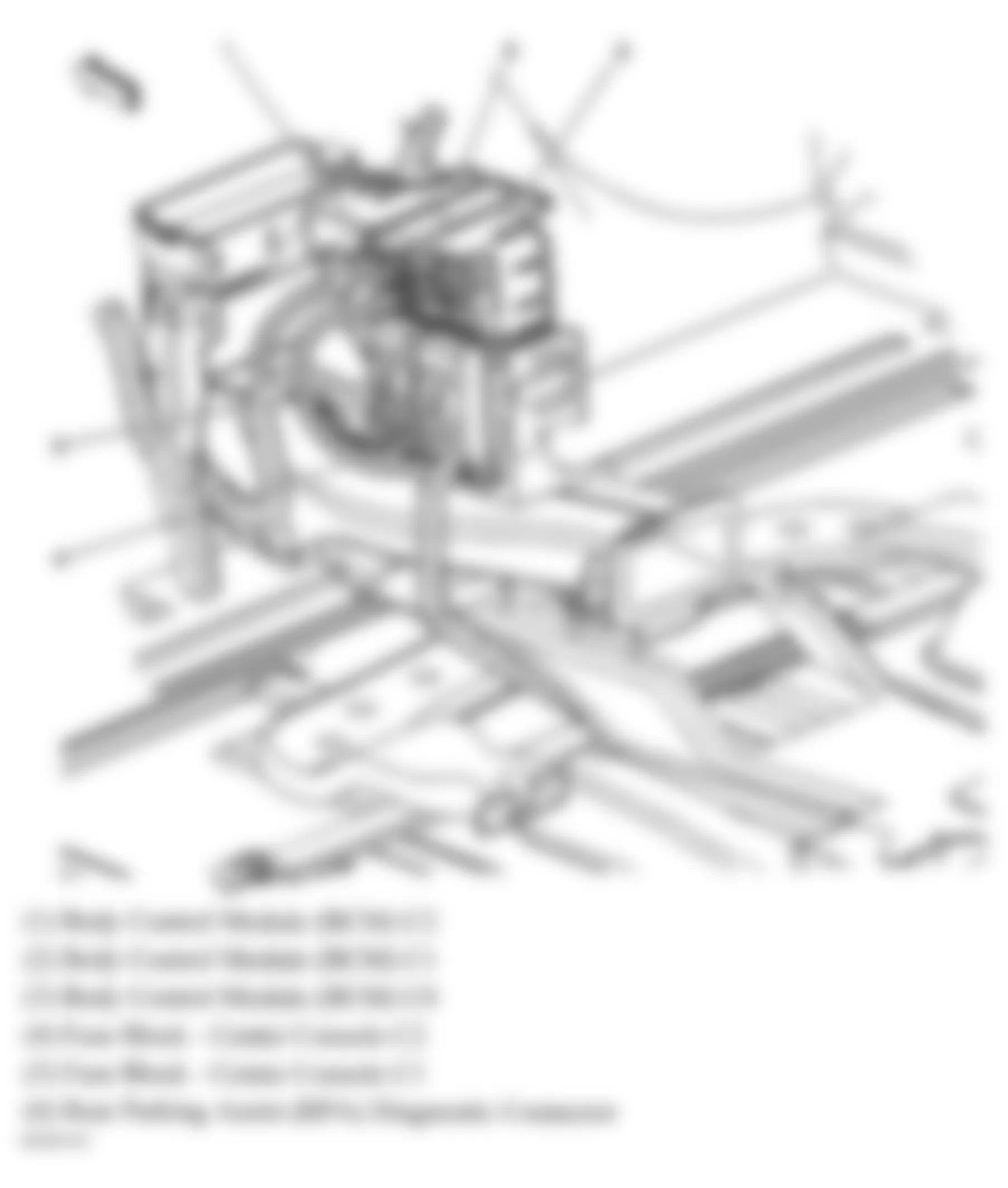 Buick Rendezvous CX 2004 - Component Locations -  Center Console (Buick)
