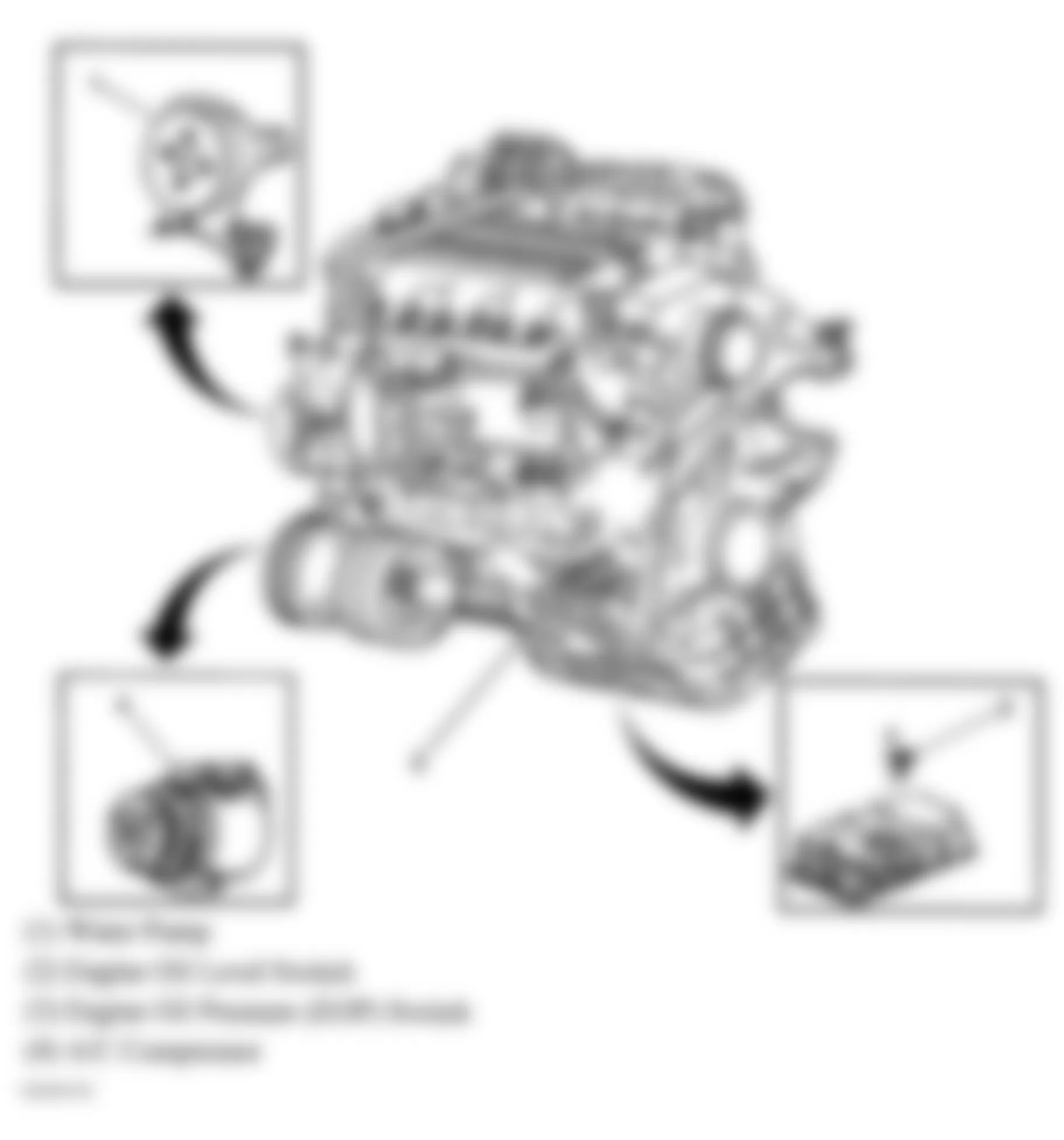 Buick Rendezvous CX 2004 - Component Locations -  Left Side Of Engine