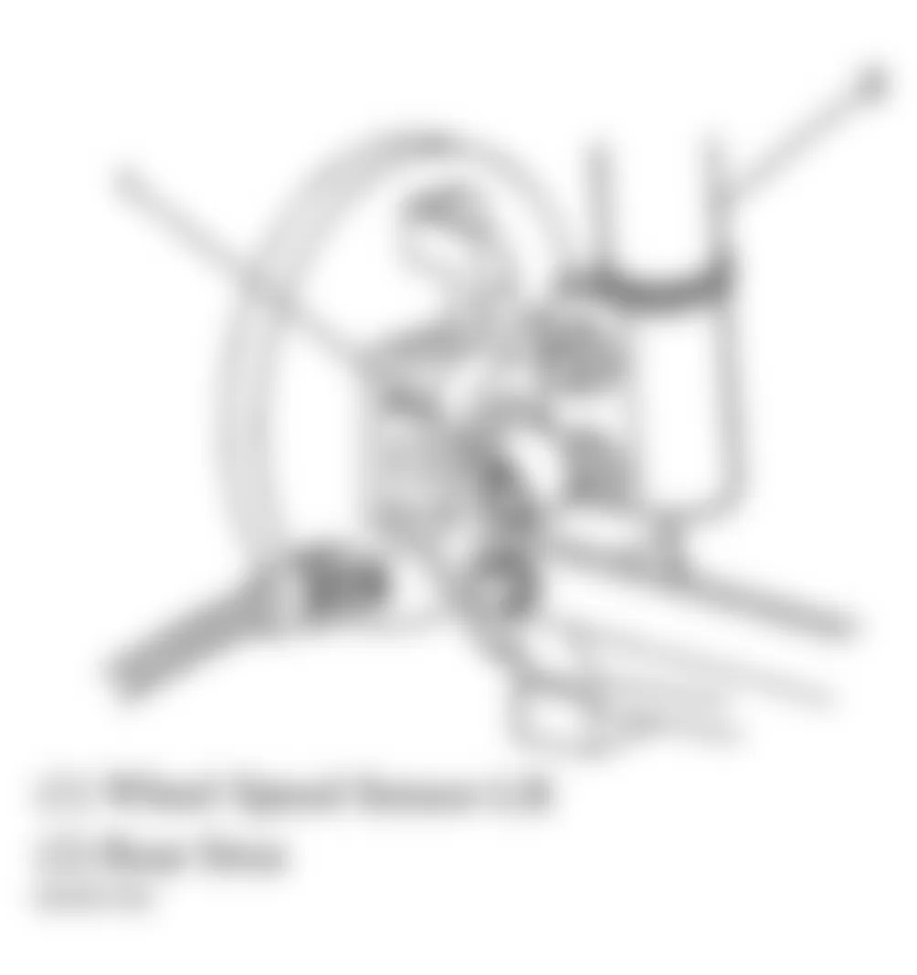 Buick Rendezvous CX 2004 - Component Locations -  Left Rear Wheel Speed Sensor