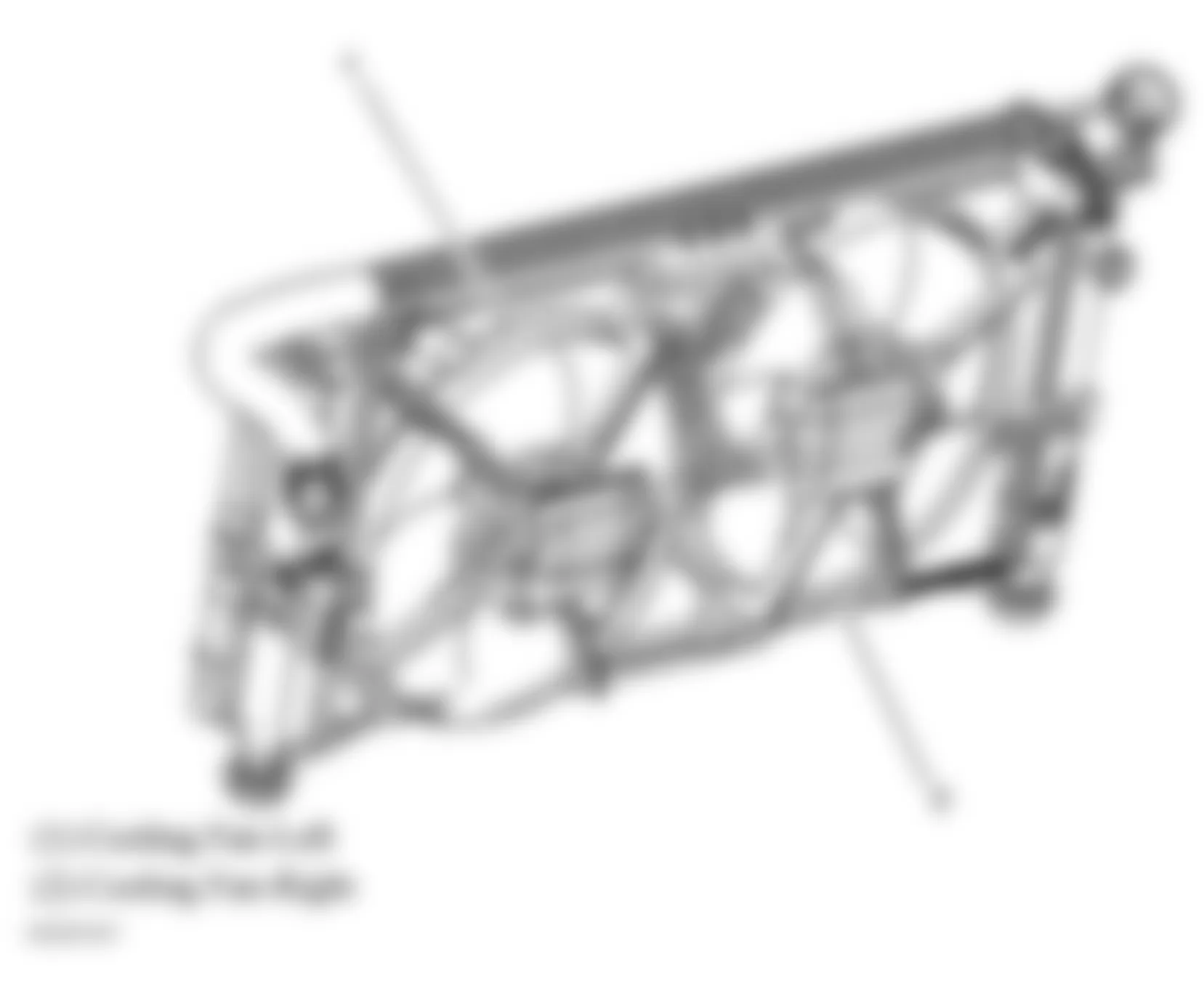 Buick Rendezvous CX 2004 - Component Locations -  Cooling Fans