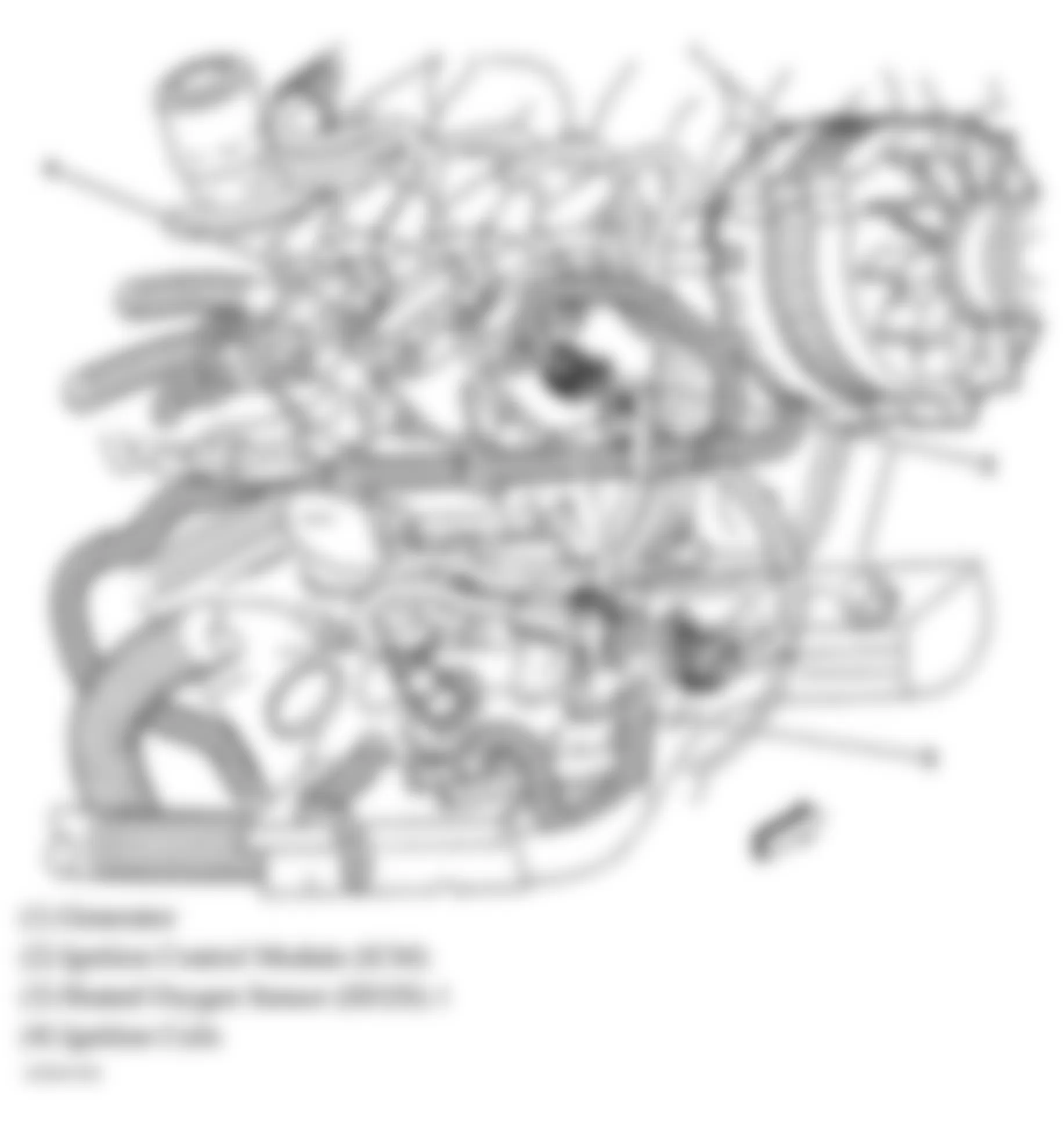 Buick Rendezvous CX 2004 - Component Locations -  Right Side Of Engine