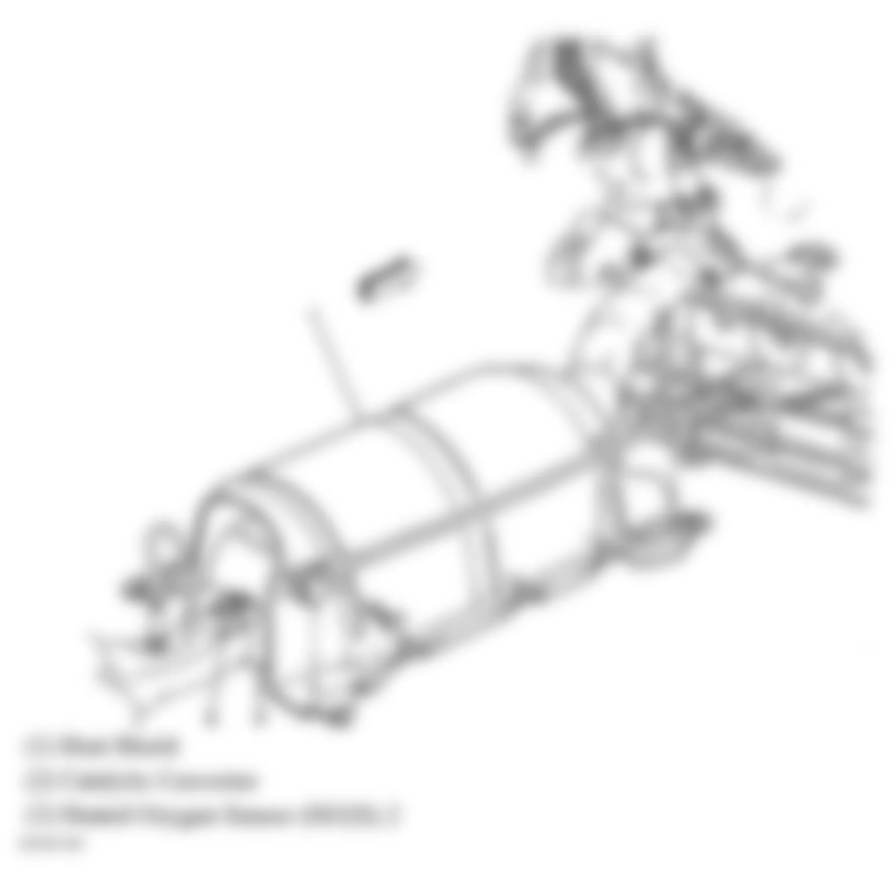Buick Rendezvous CX 2004 - Component Locations -  Exhaust