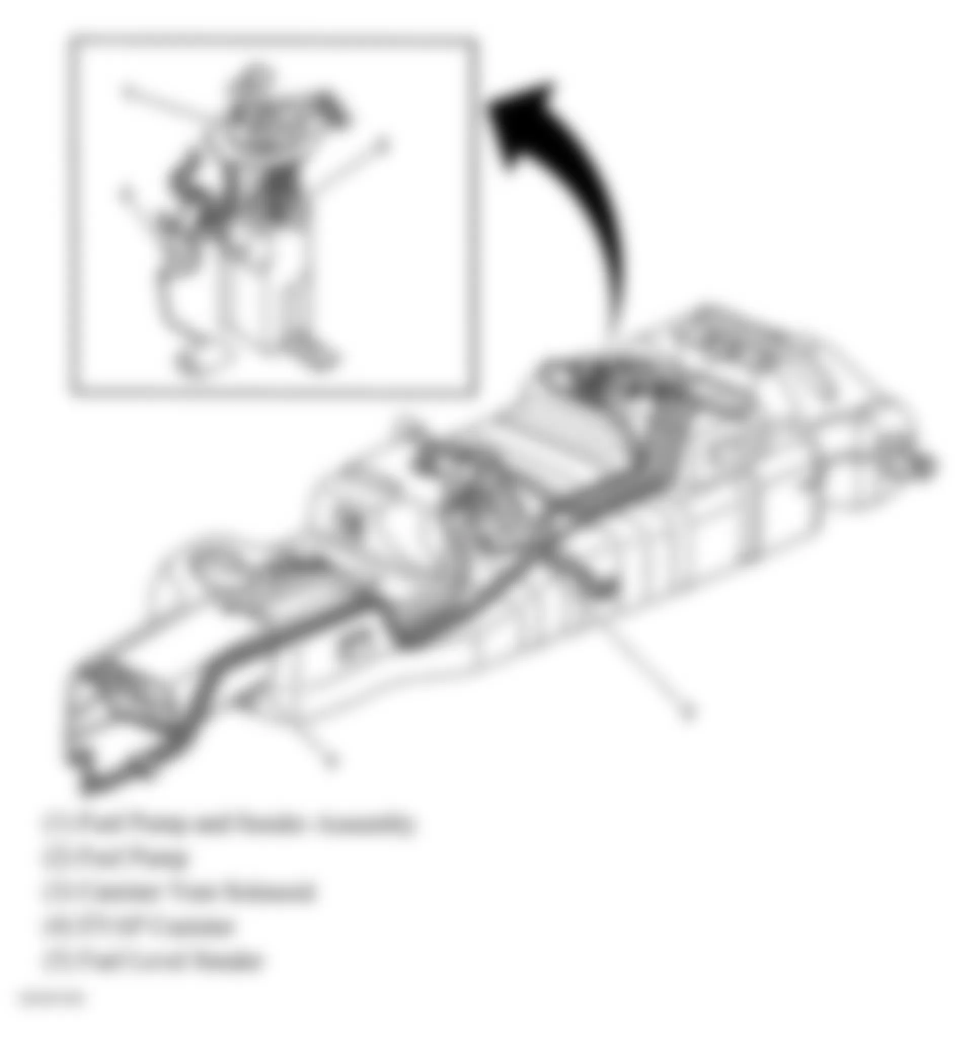 Buick Rendezvous CX 2004 - Component Locations -  Fuel Tank