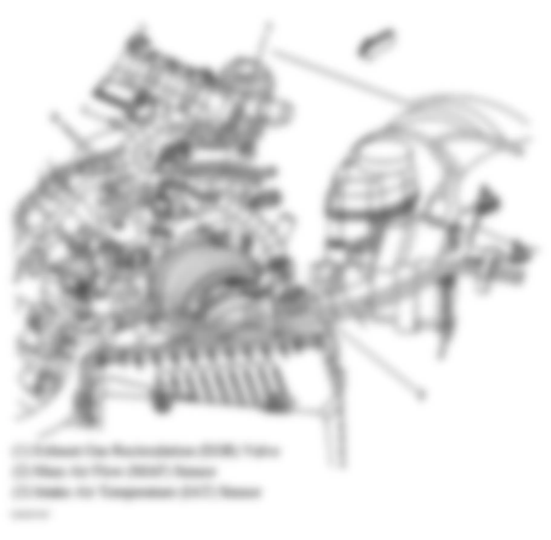 Buick Rendezvous CX 2004 - Component Locations -  Top Left Of Engine (3.4L)