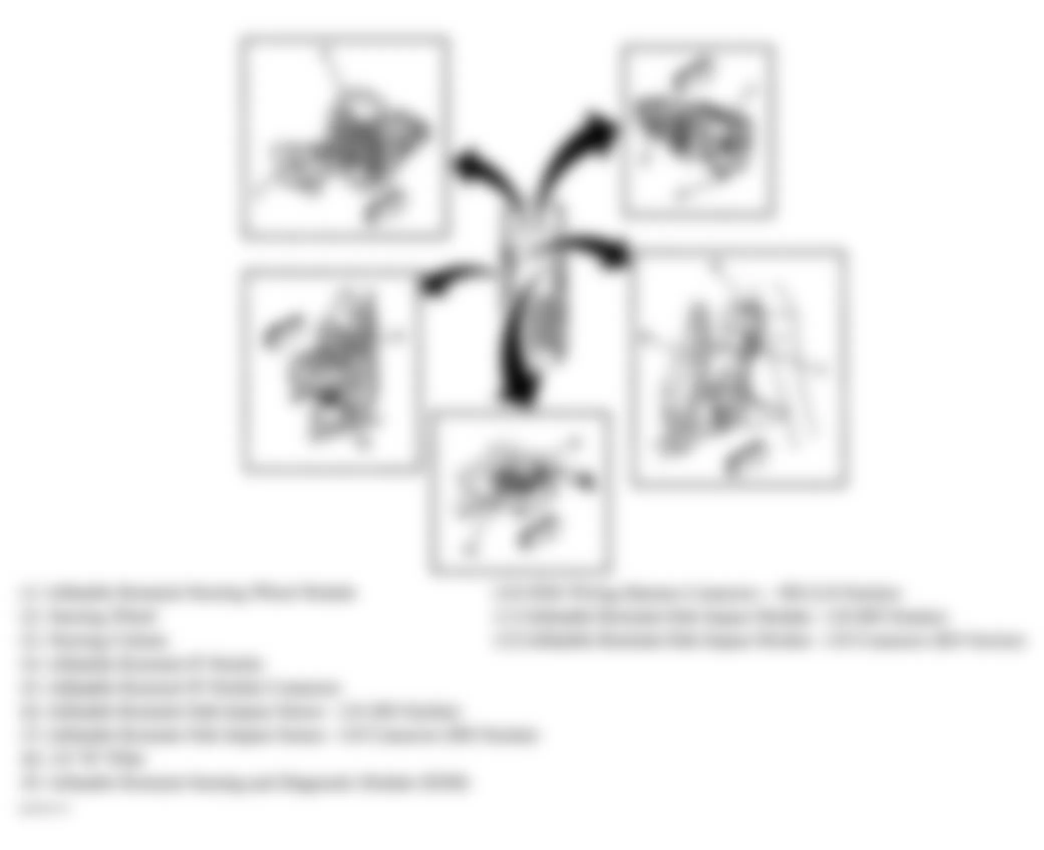 Buick Rendezvous CX 2004 - Component Locations -  Vehicle Overview