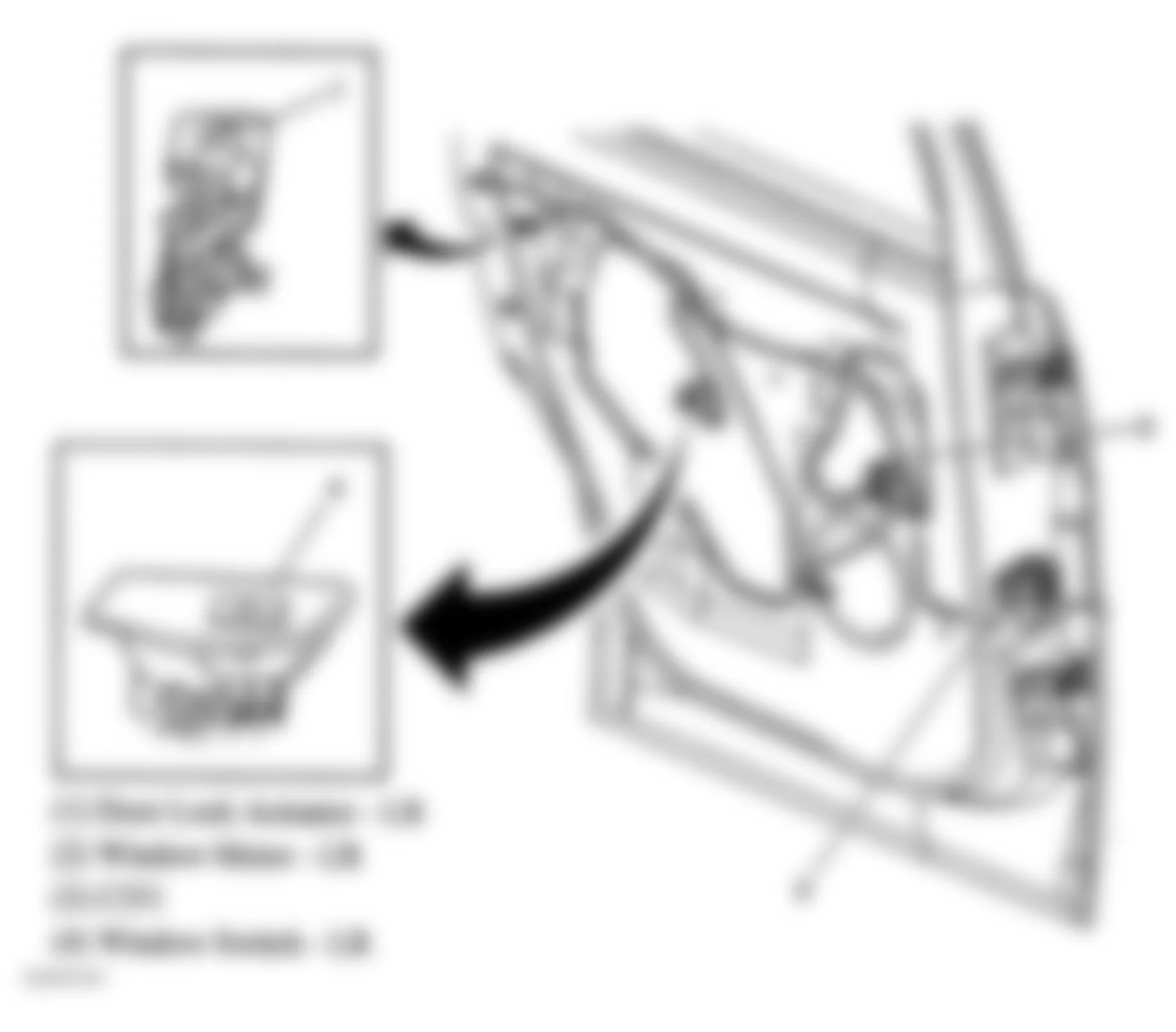 Buick Rendezvous CX 2004 - Component Locations -  Left Rear Door