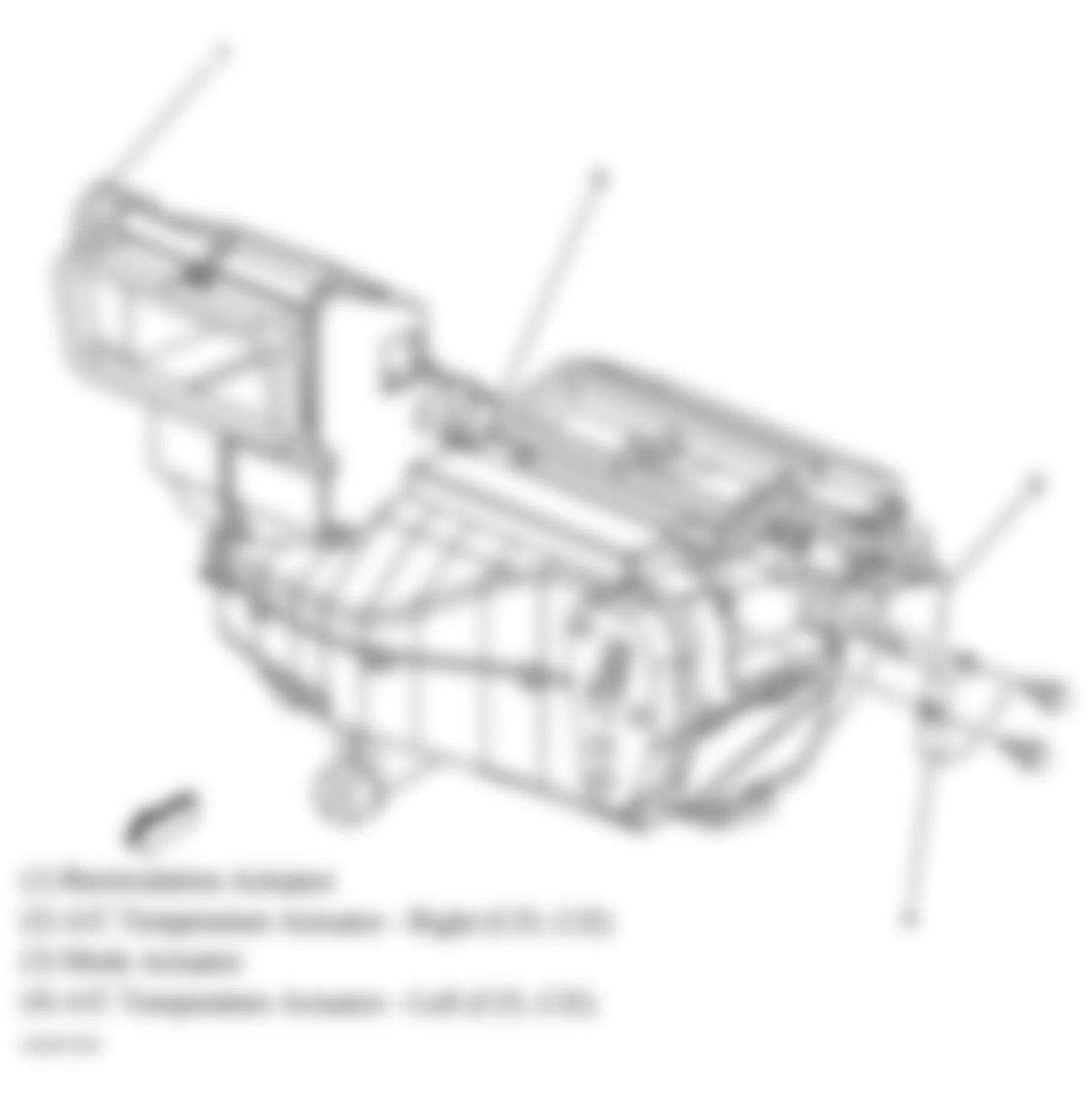 Buick Rendezvous Ultra 2004 - Component Locations -  HVAC Air Plenum