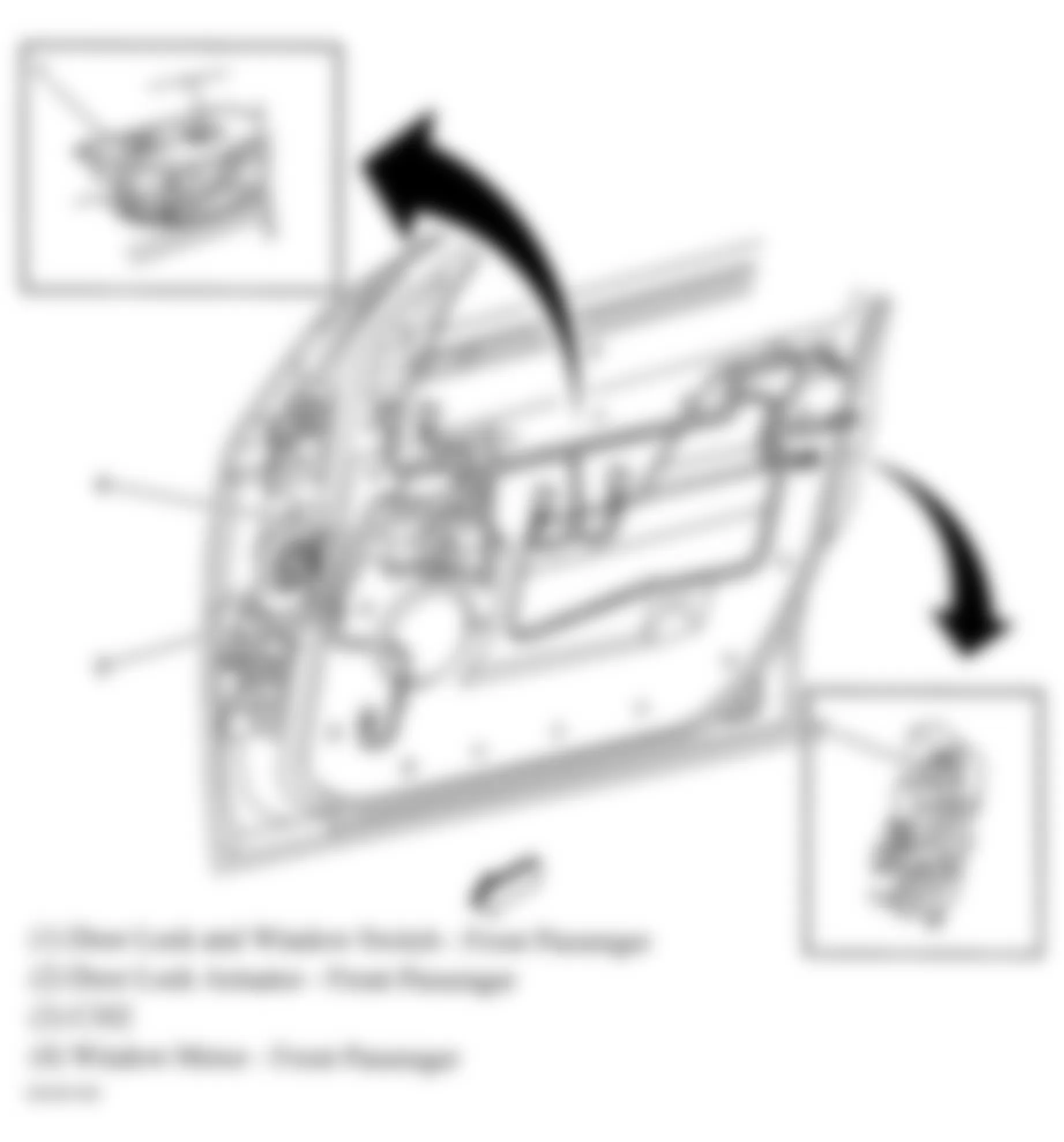 Buick Rendezvous Ultra 2004 - Component Locations -  Front Passengers Door