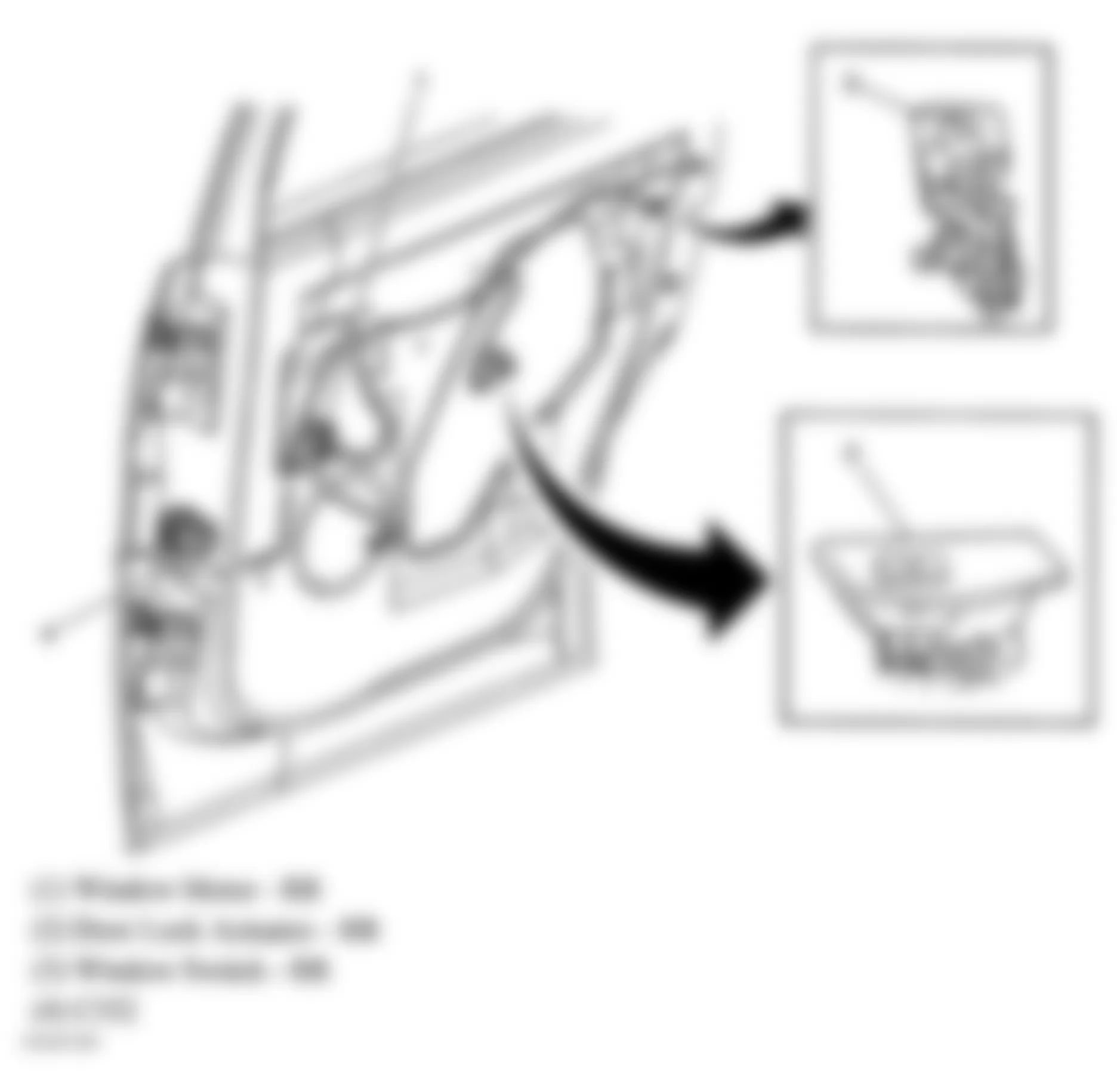 Buick Rendezvous Ultra 2004 - Component Locations -  Right Rear Door