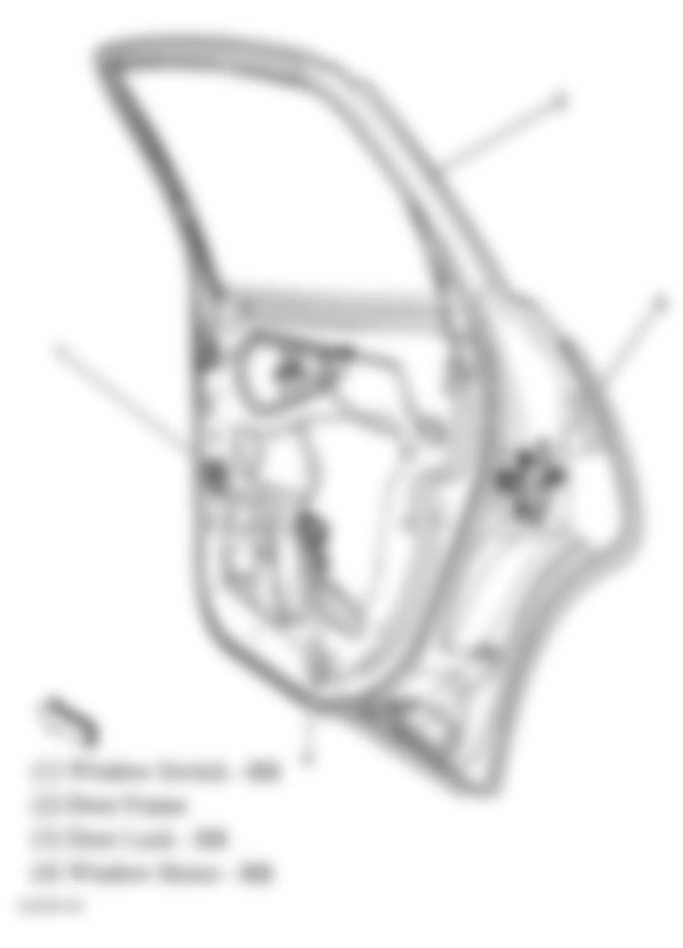 Buick Allure CX 2005 - Component Locations -  Right Rear Passengers Door