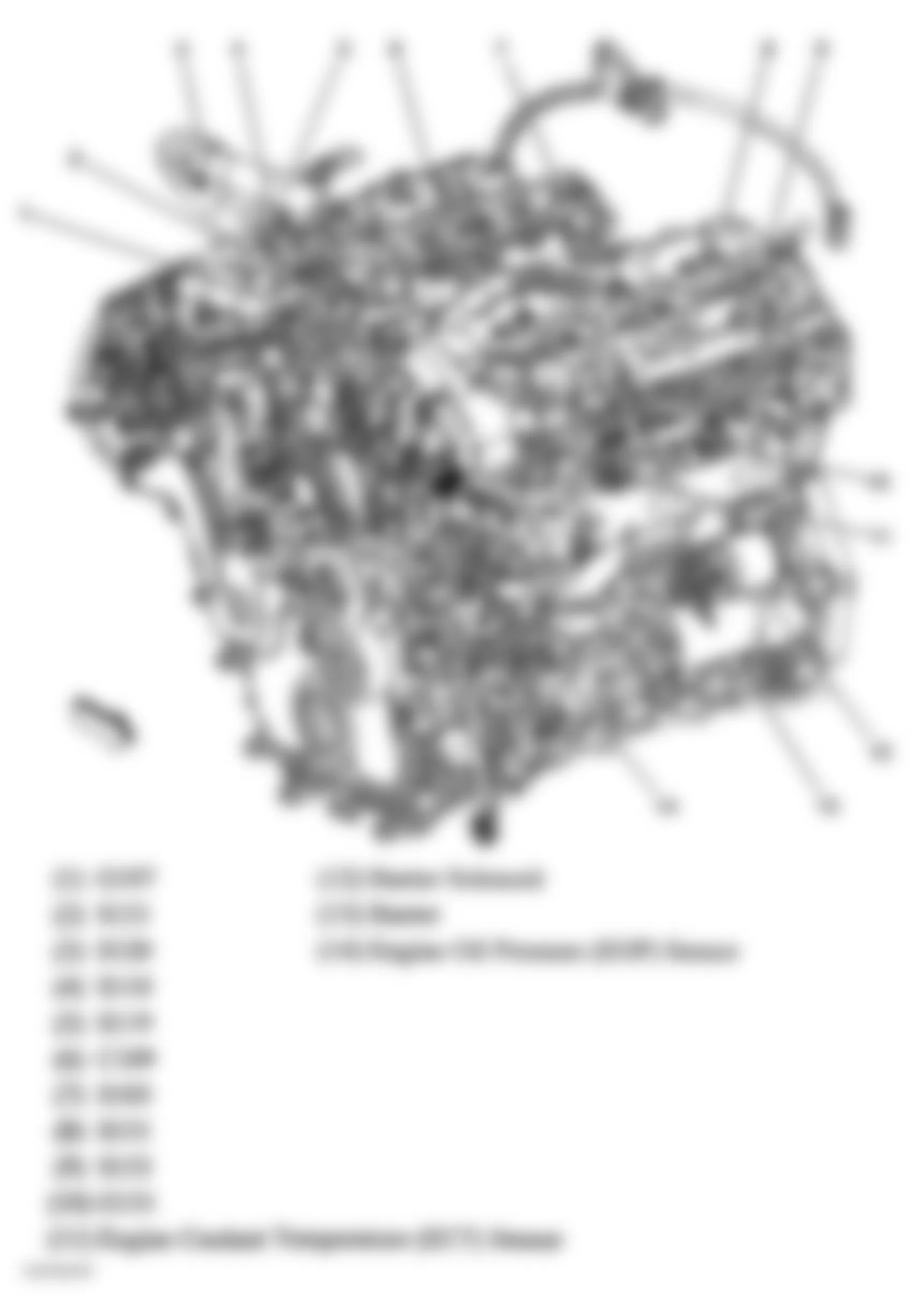 Buick Allure CX 2005 - Component Locations -  Left Front Of Engine (3.6L)