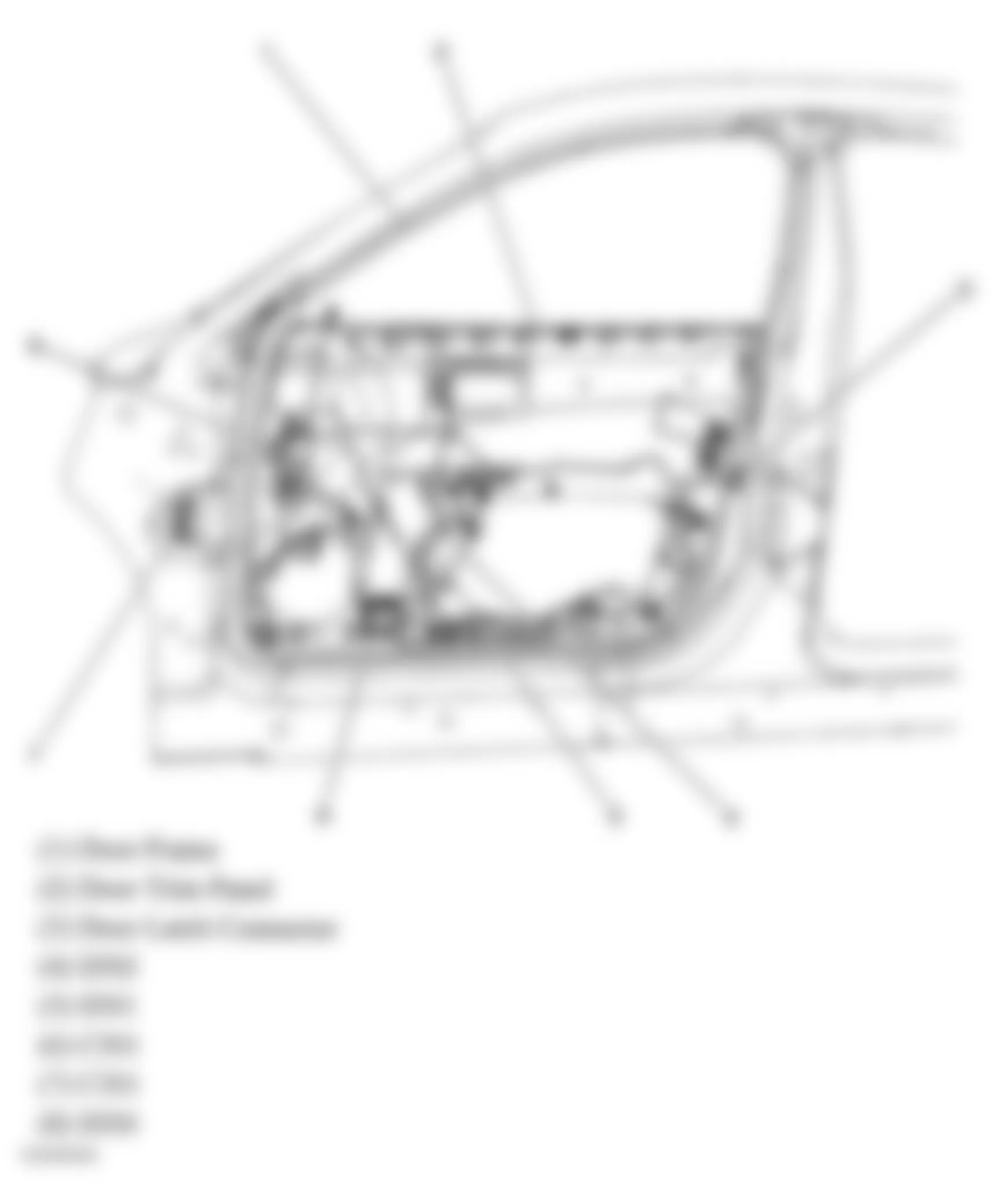 Buick Allure CX 2005 - Component Locations -  Drivers Door