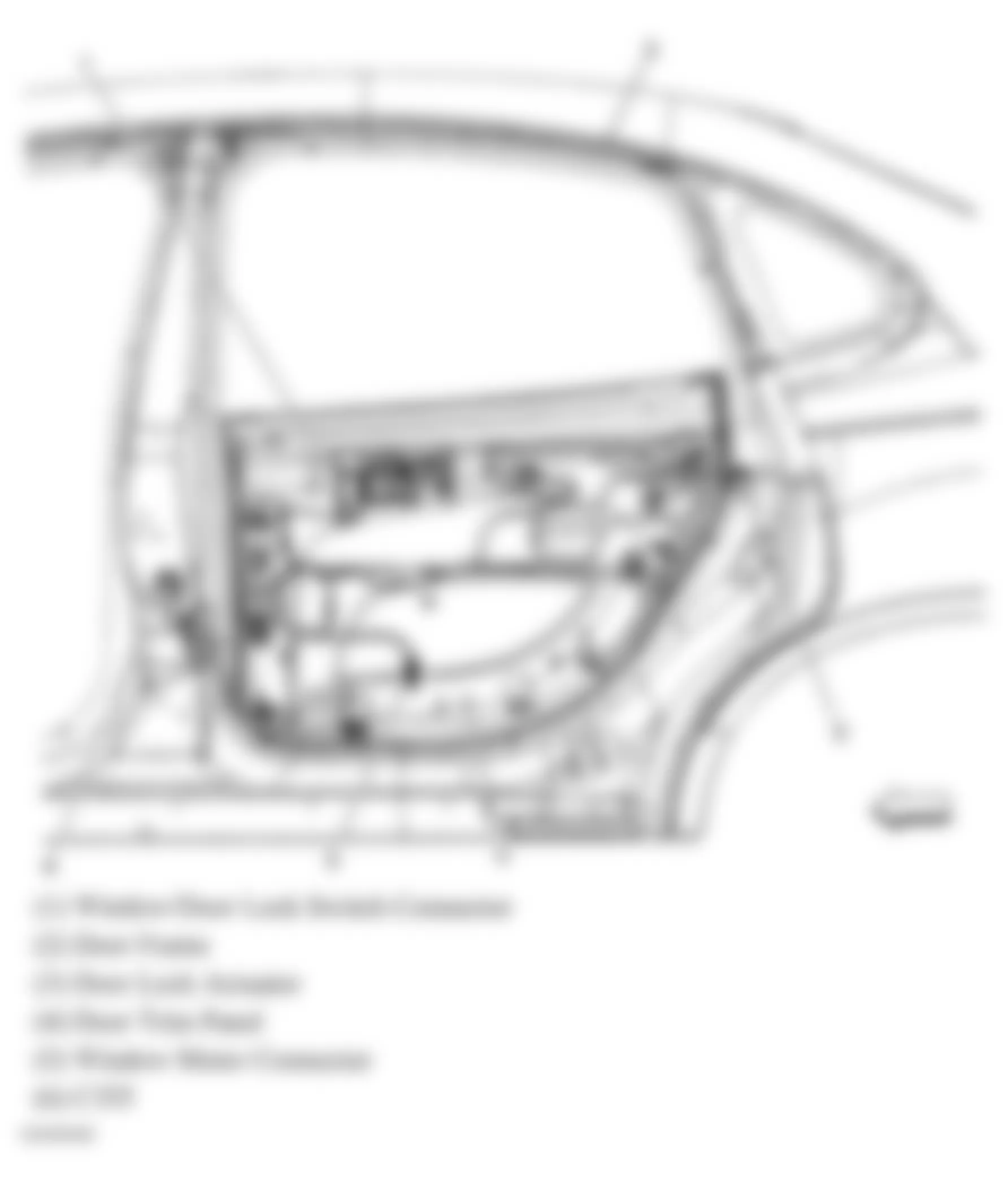 Buick Allure CX 2005 - Component Locations -  Left Rear Door