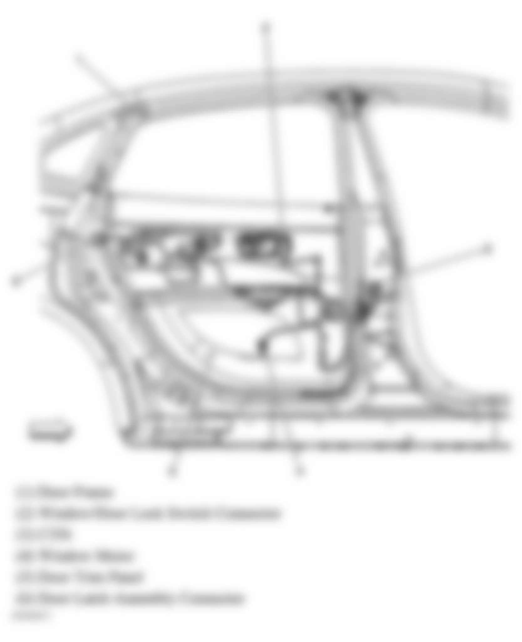 Buick Allure CX 2005 - Component Locations -  Right Rear Door