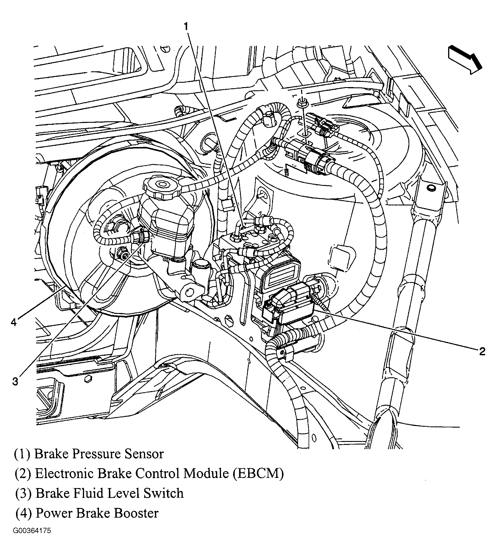 Buick Allure CXL 2005 - Component Locations -  Left Rear Of Engine Compartment