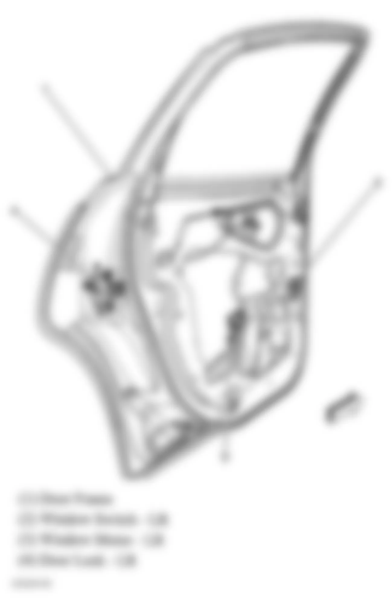 Buick Allure CXL 2005 - Component Locations -  Left Rear Door