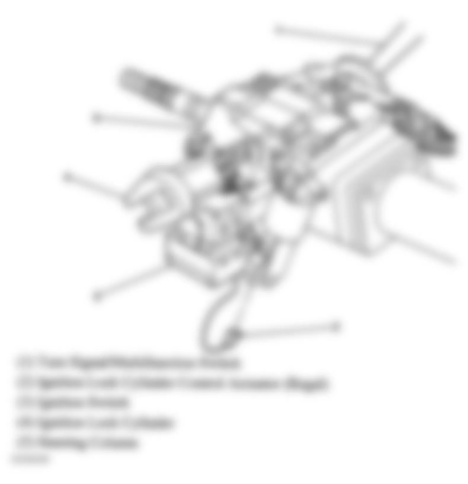 Buick Century Limited 2005 - Component Locations -  Steering Column