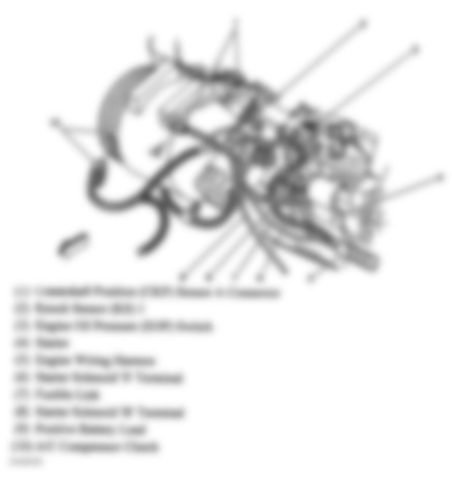 Buick Century Limited 2005 - Component Locations -  Left Front Of Engine