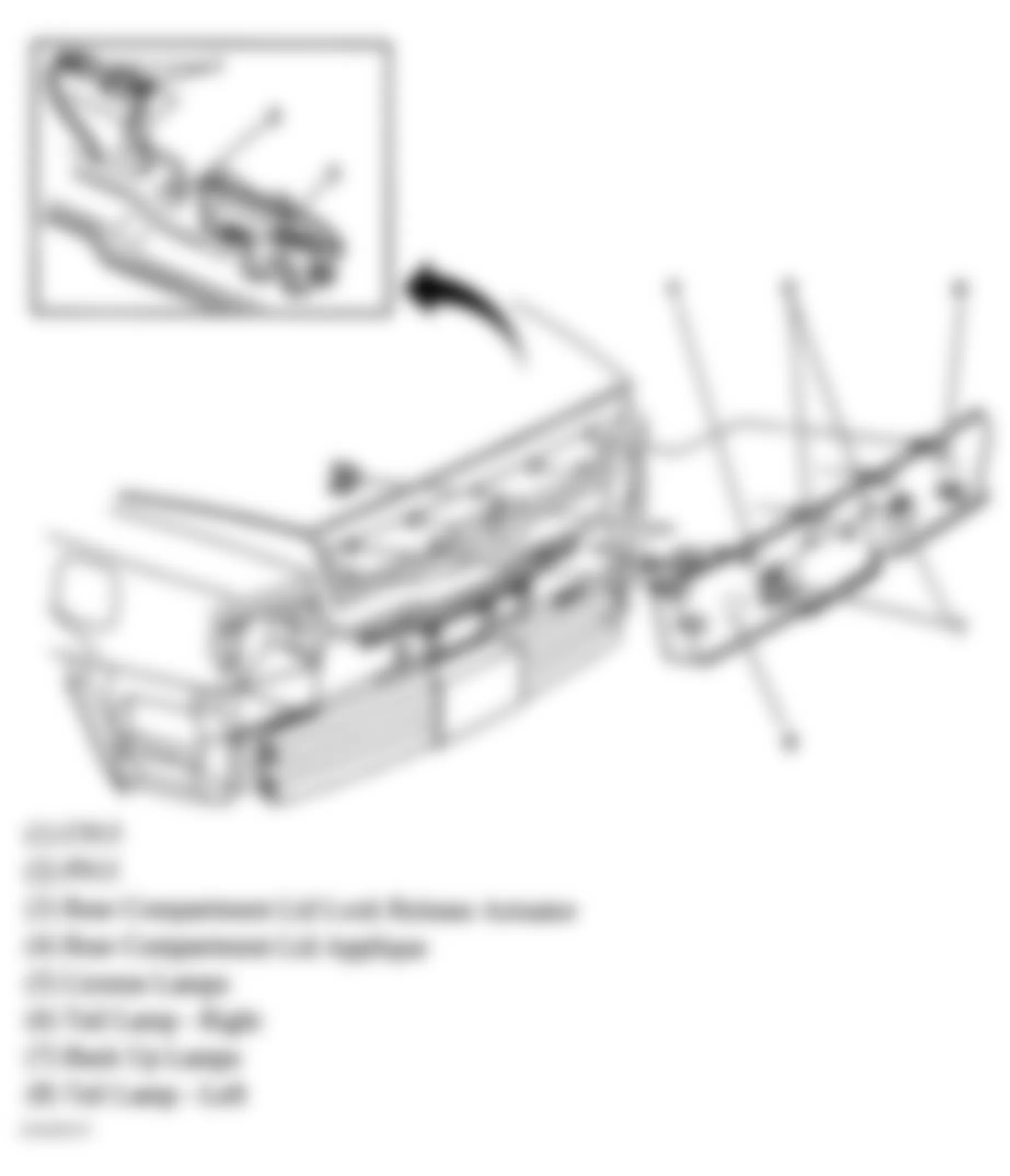 Buick Century Limited 2005 - Component Locations -  Rear Of Vehicle