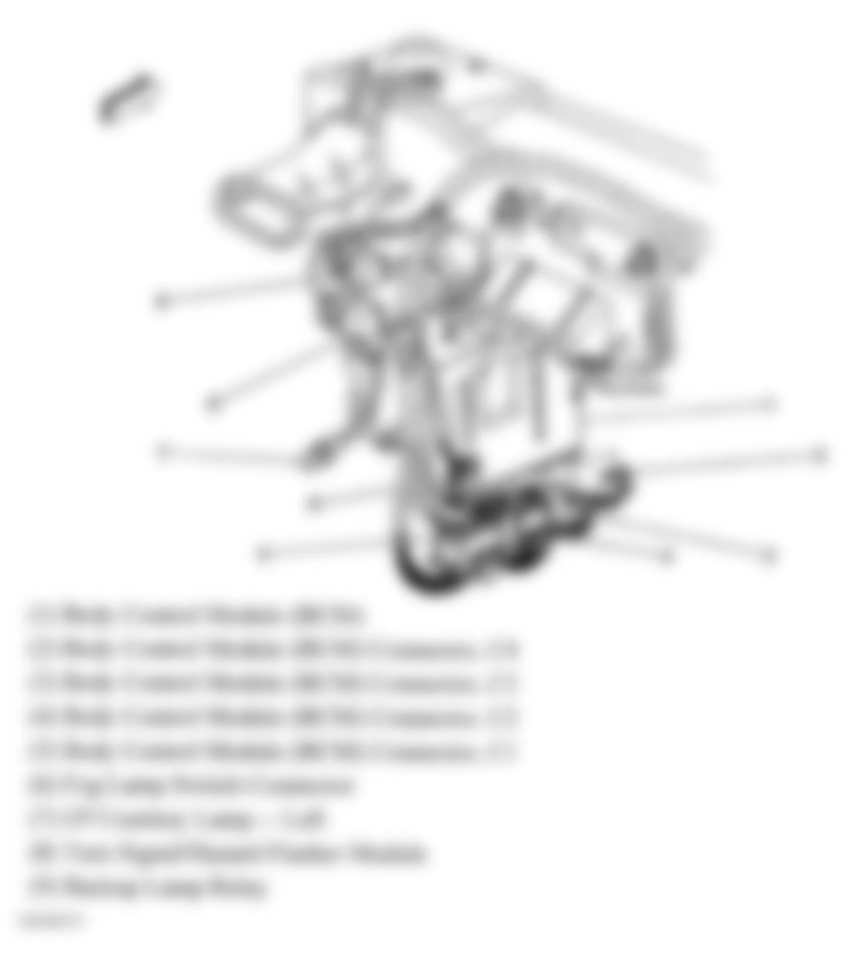 Buick Century Limited 2005 - Component Locations -  Body Control System Components