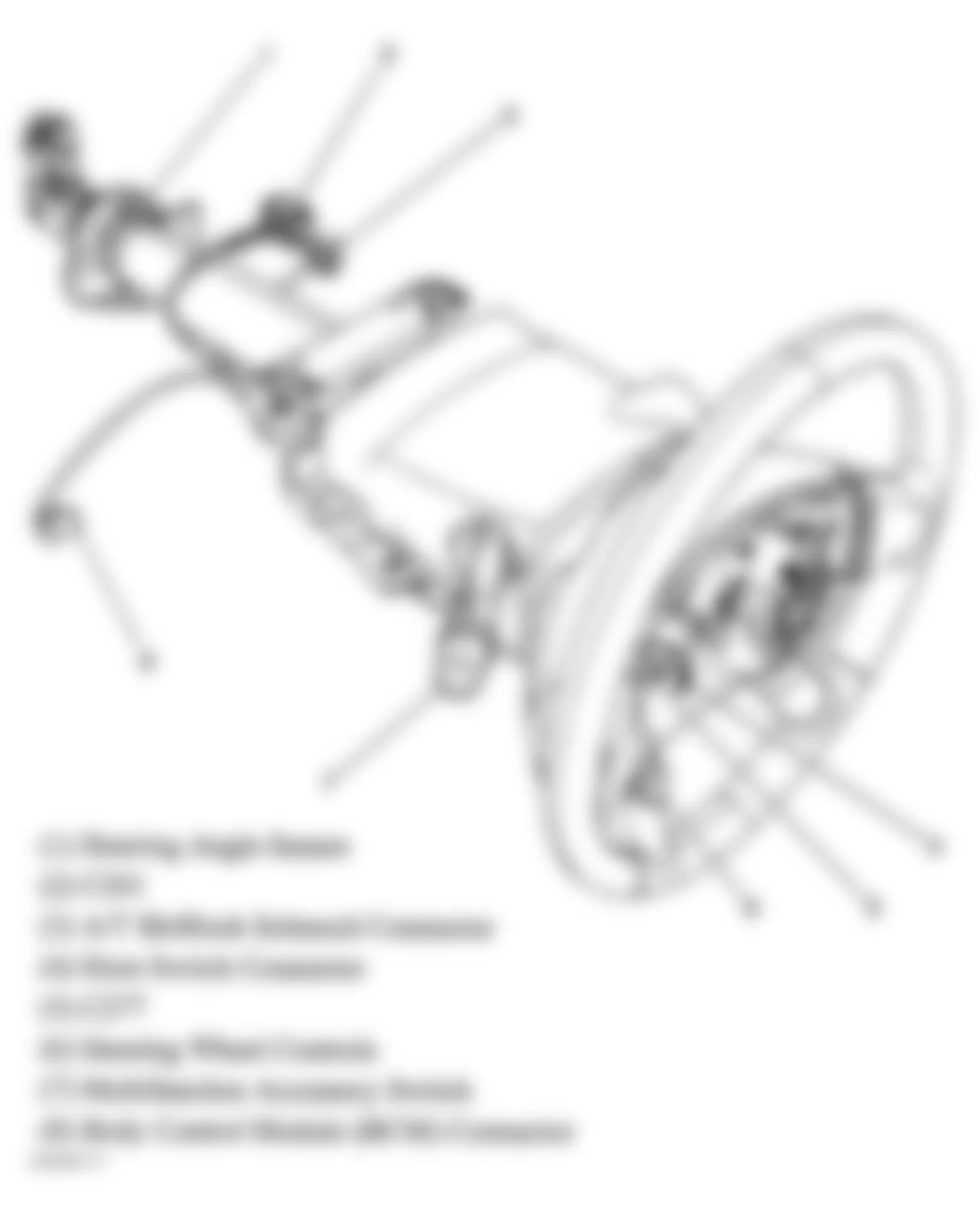 Buick LaCrosse CX 2005 - Component Locations -  Steering Column