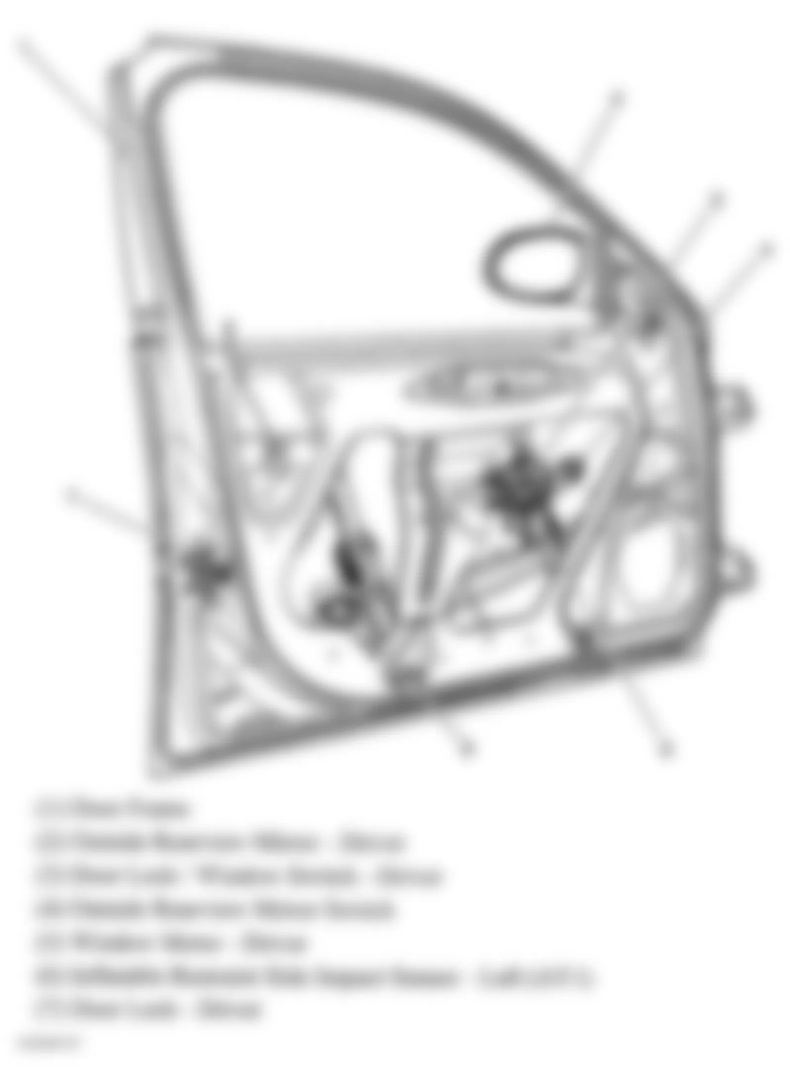 Buick LaCrosse CX 2005 - Component Locations -  Drivers Door