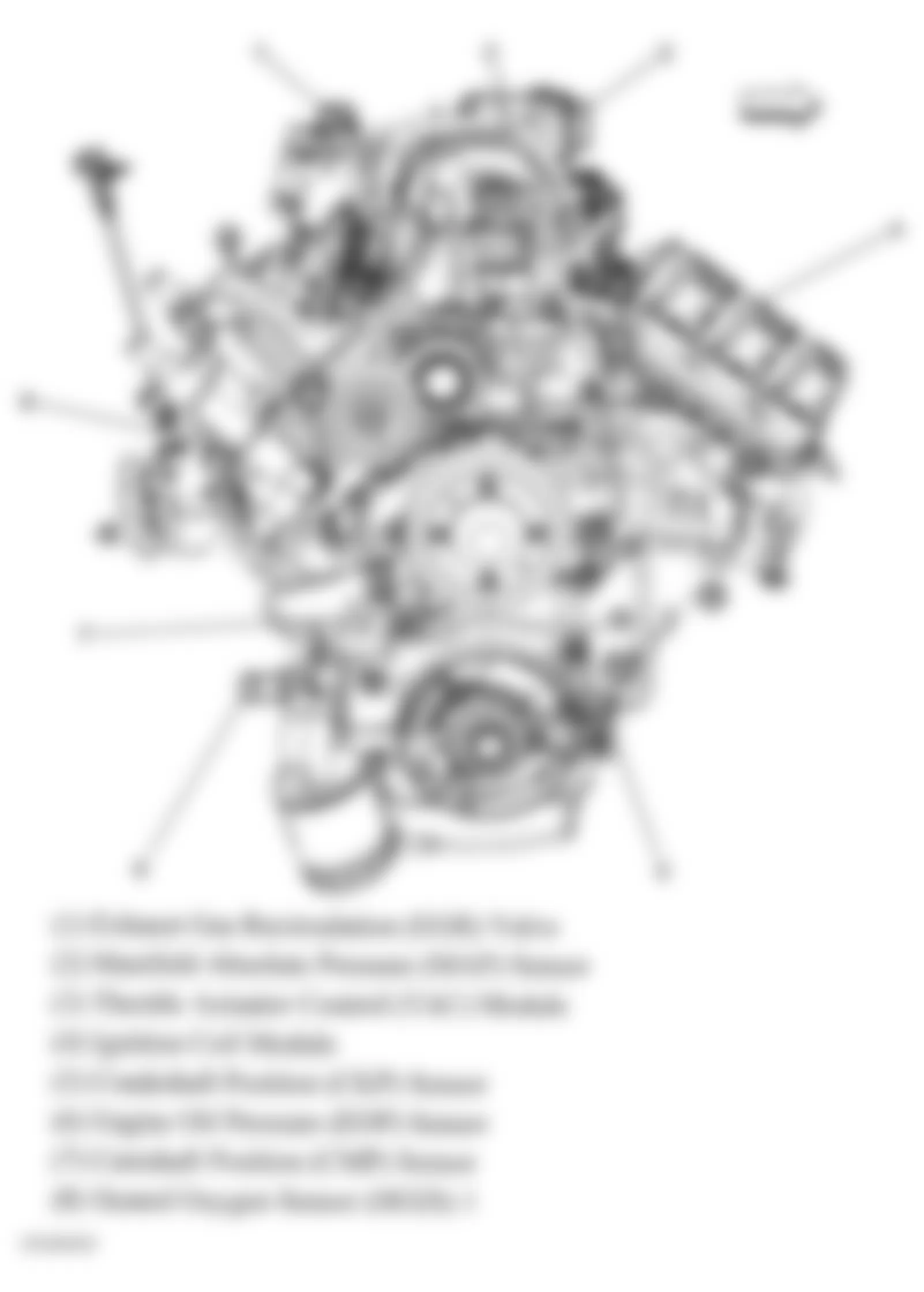 Buick LaCrosse CX 2005 - Component Locations -  Front Of Engine (3.8L)
