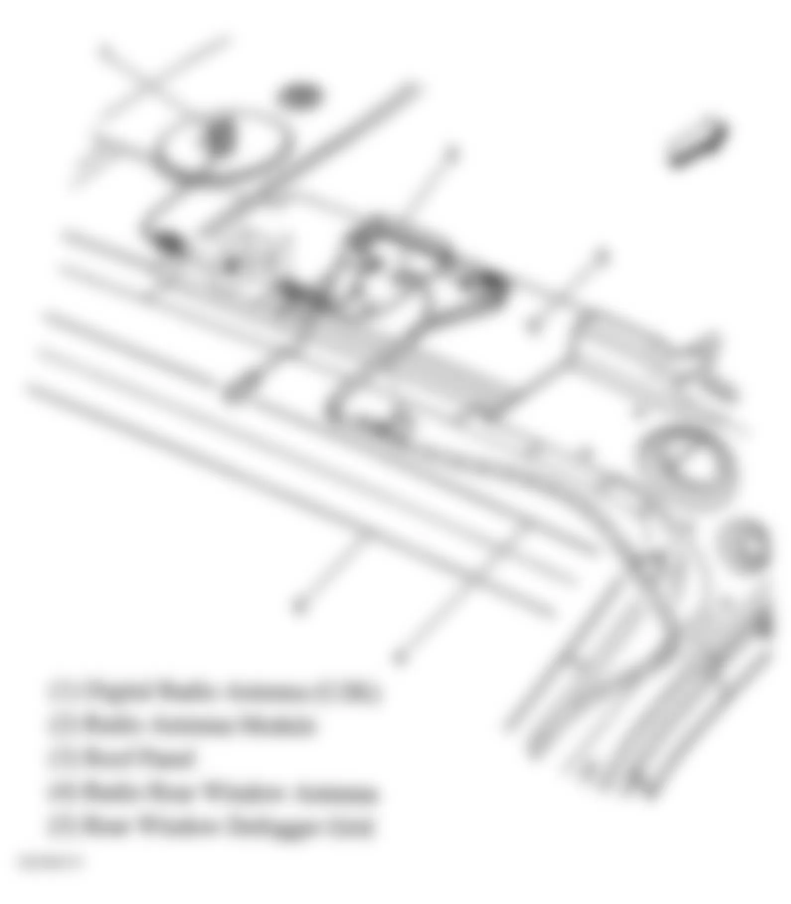 Buick LaCrosse CX 2005 - Component Locations -  Above Rear Window