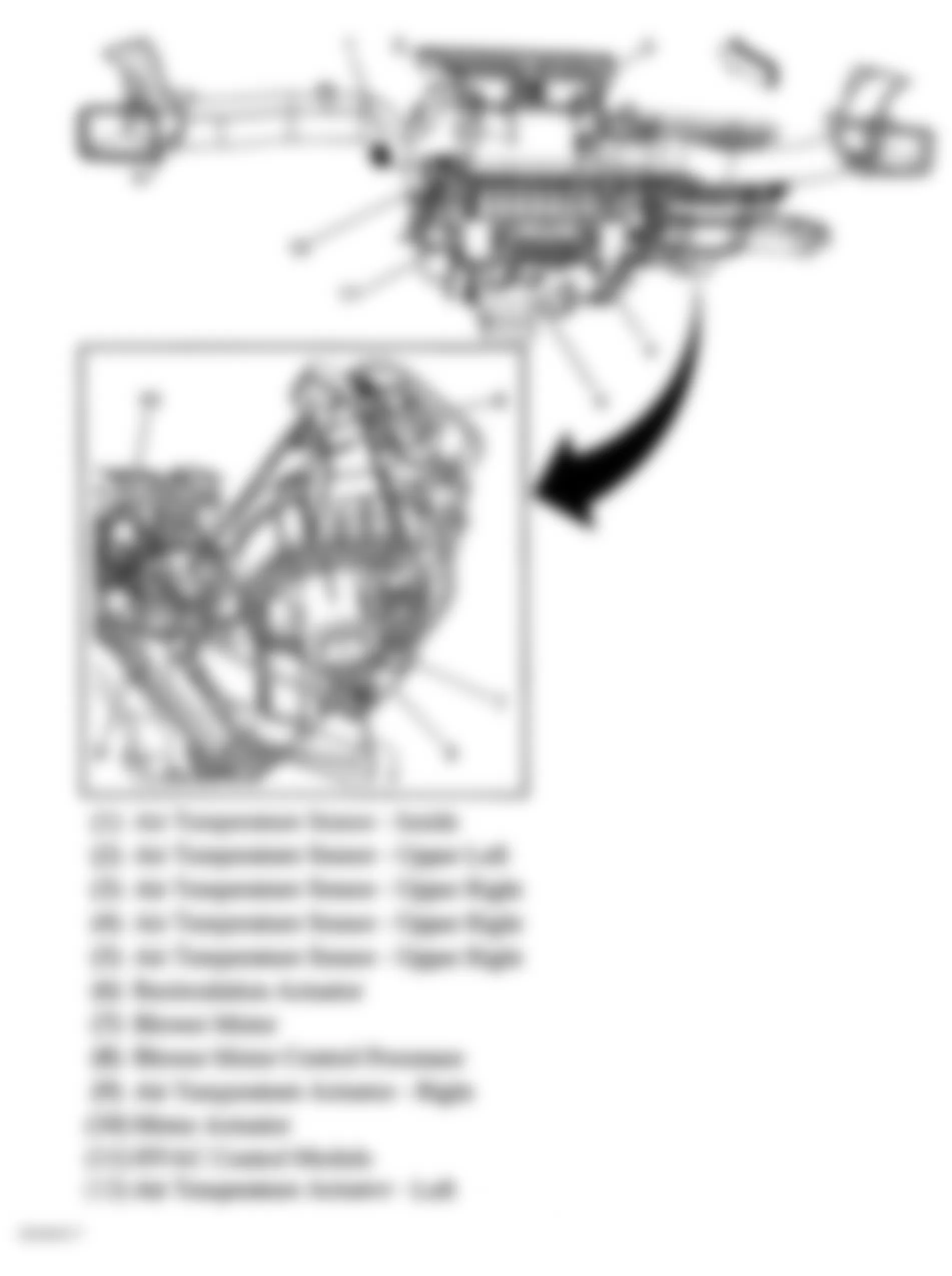 Buick LaCrosse CX 2005 - Component Locations -  Interior HVAC Components