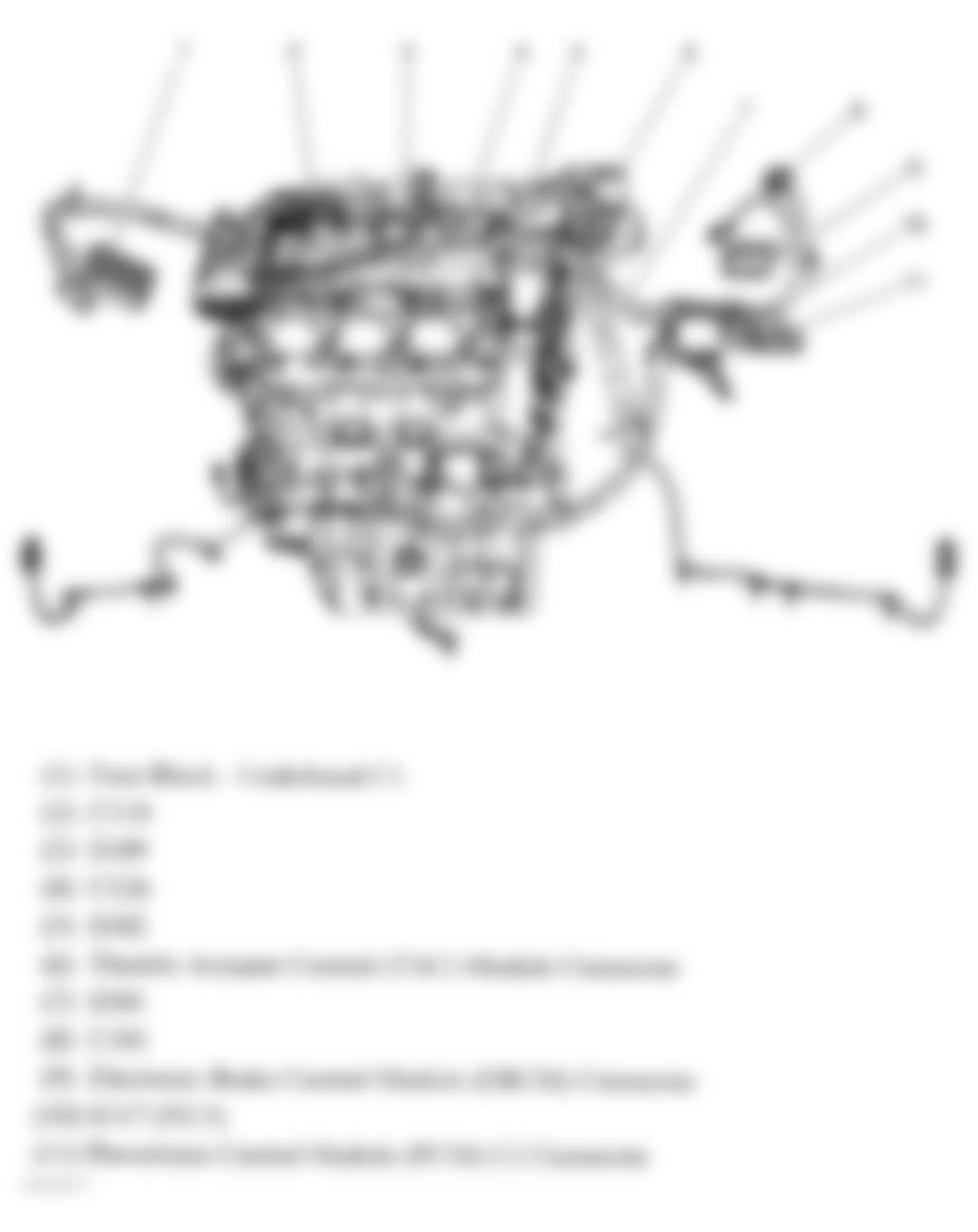 Buick LaCrosse CX 2005 - Component Locations -  Left Side Of Engine (3.6L)