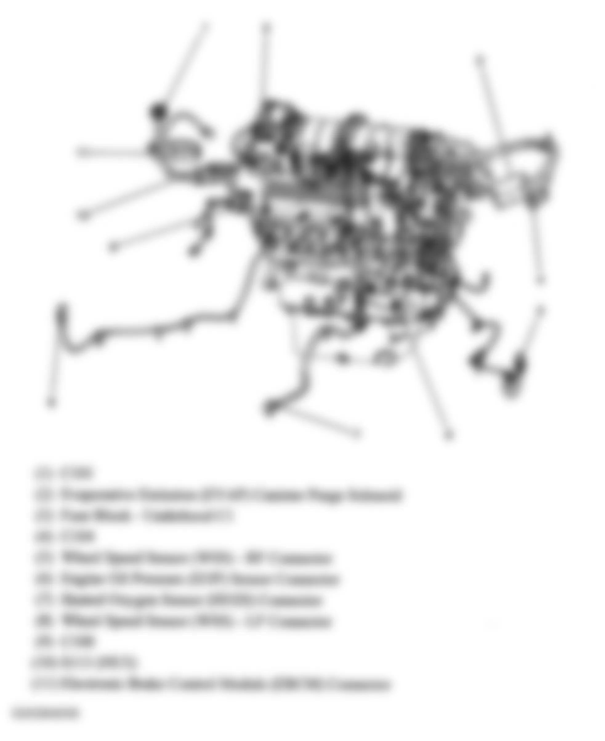 Buick LaCrosse CX 2005 - Component Locations -  Rear Of Engine (3.8L)