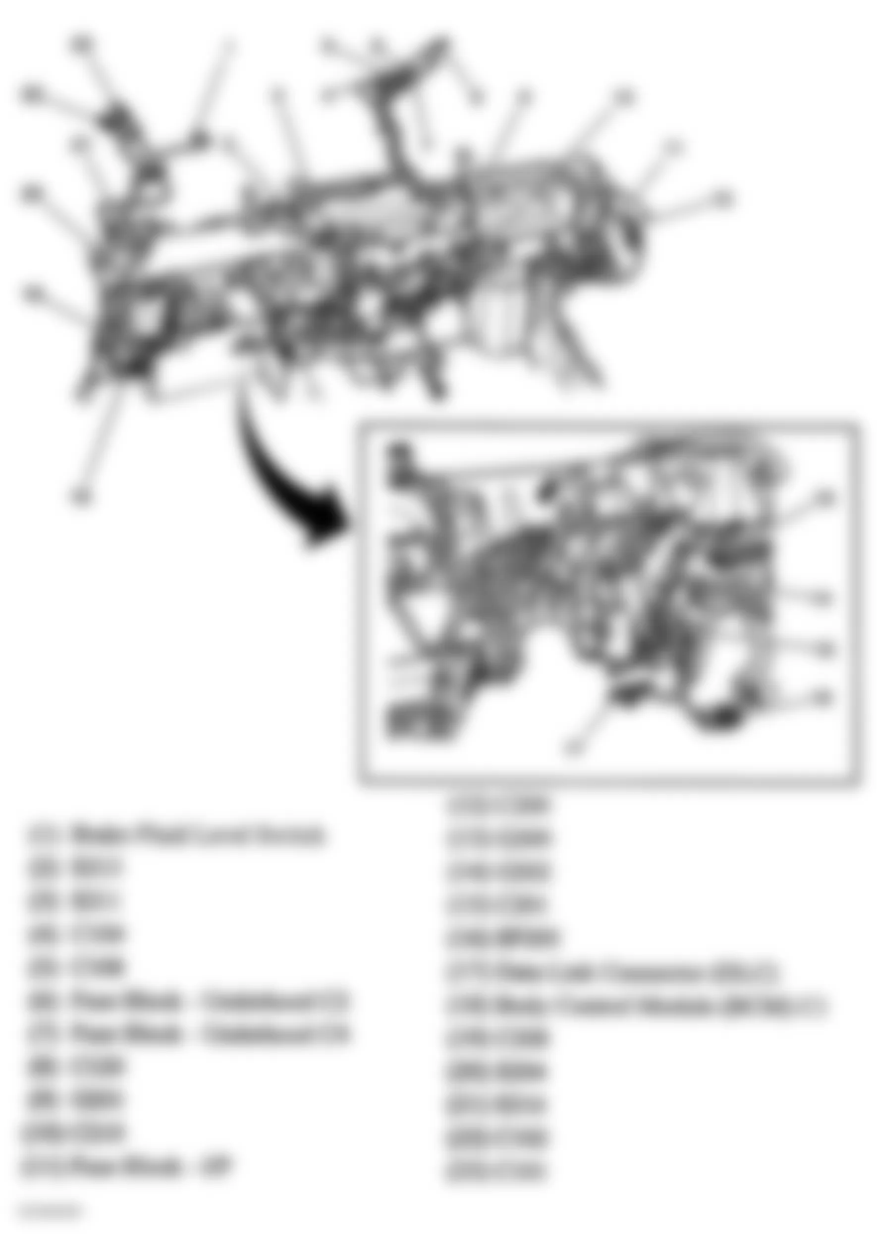 Buick LaCrosse CX 2005 - Component Locations -  Rear Of Dash