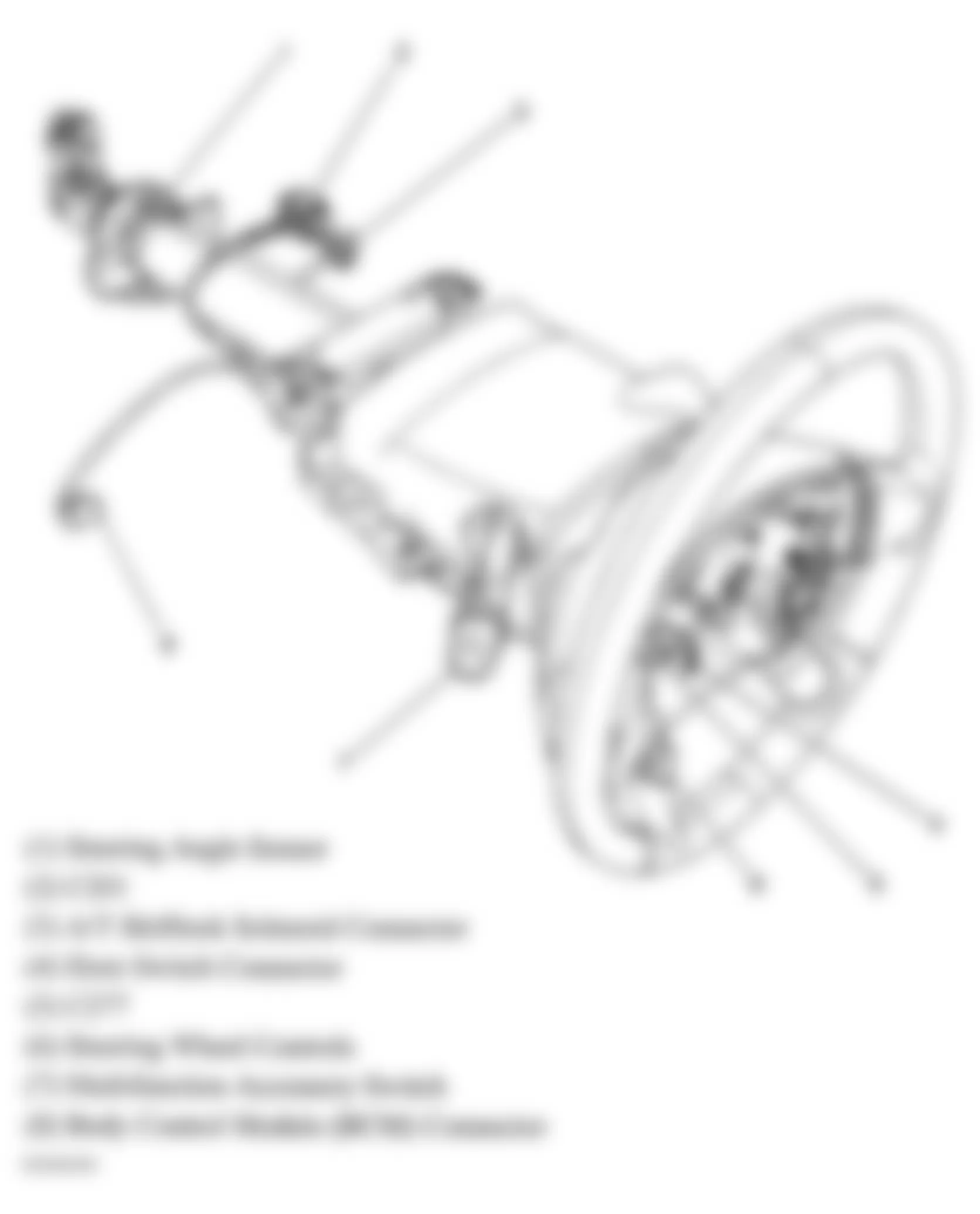 Buick LaCrosse CX 2005 - Component Locations -  Steering Column