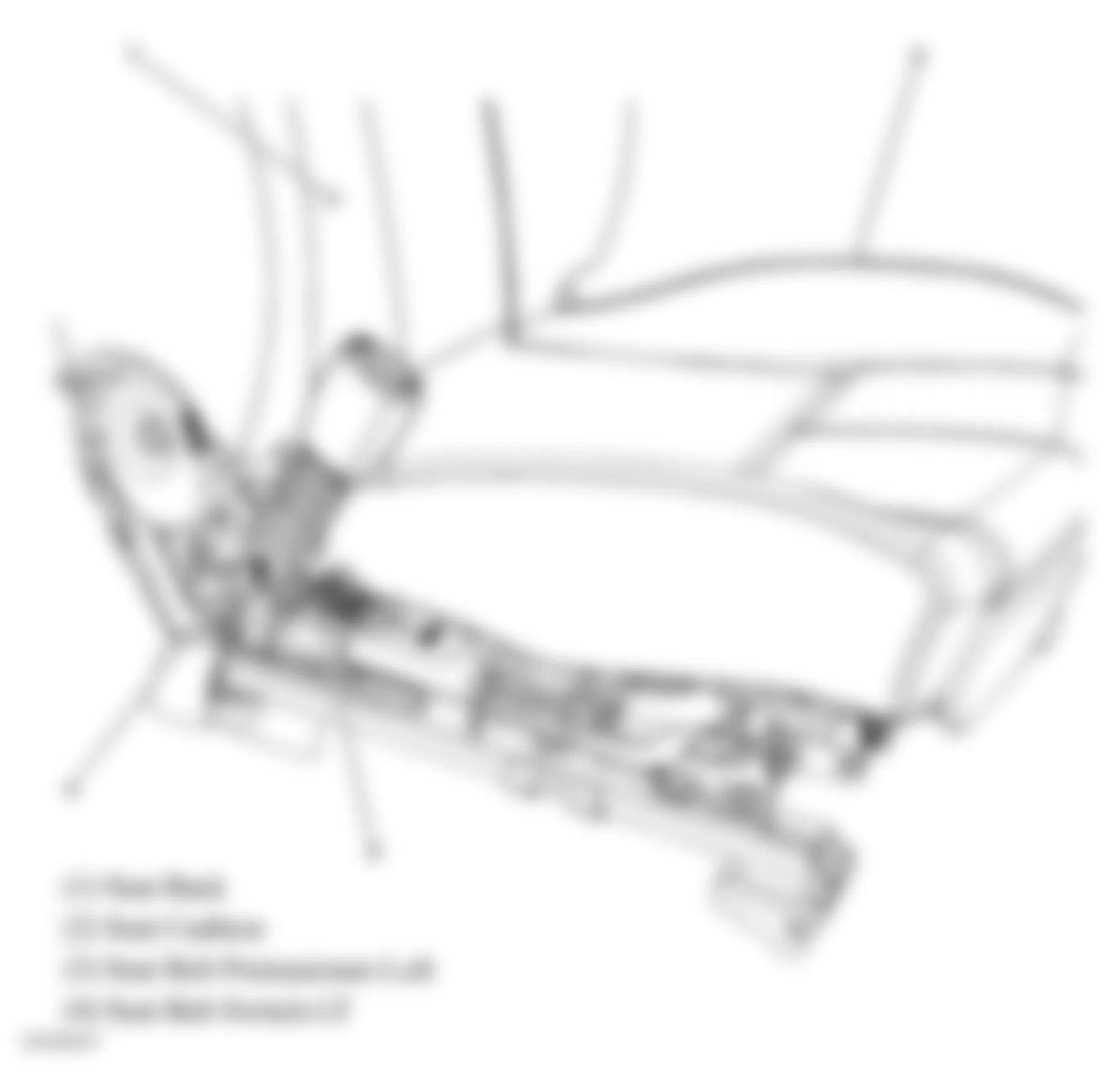 Buick LaCrosse CXS 2005 - Component Locations -  Left Front Seat Assembly