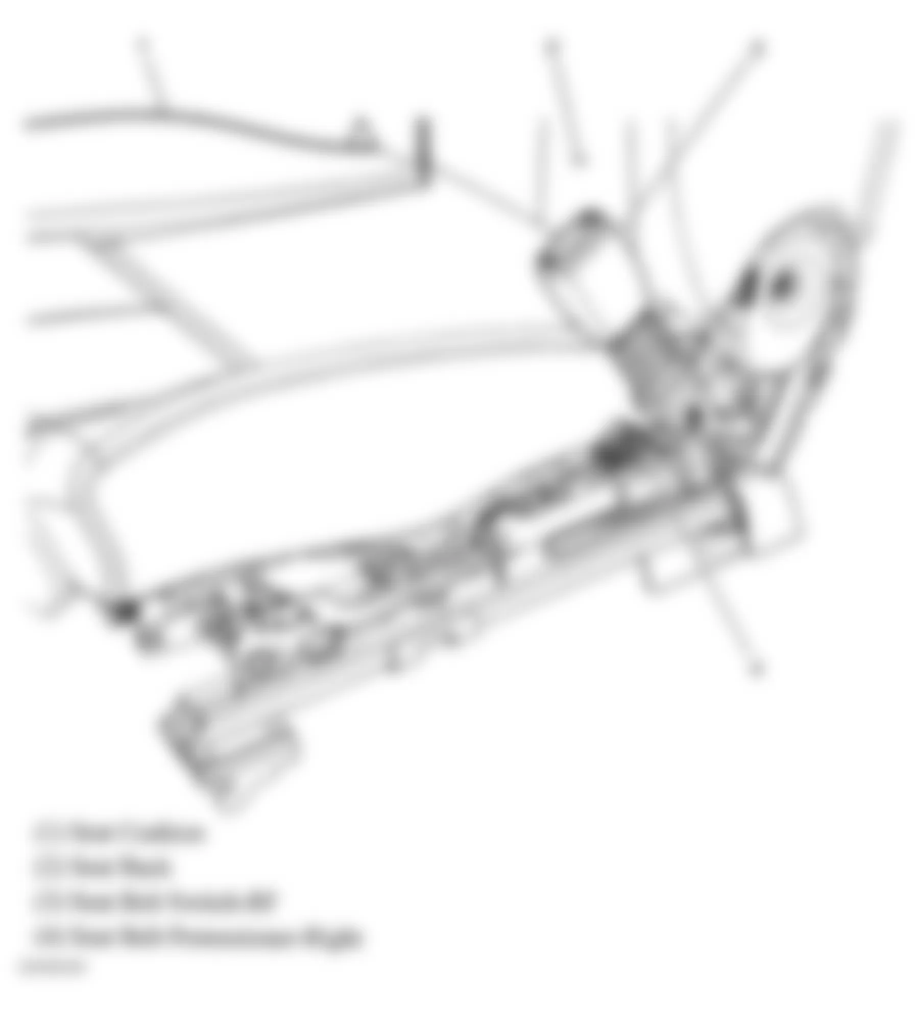 Buick LaCrosse CXS 2005 - Component Locations -  Right Front Seat Assembly