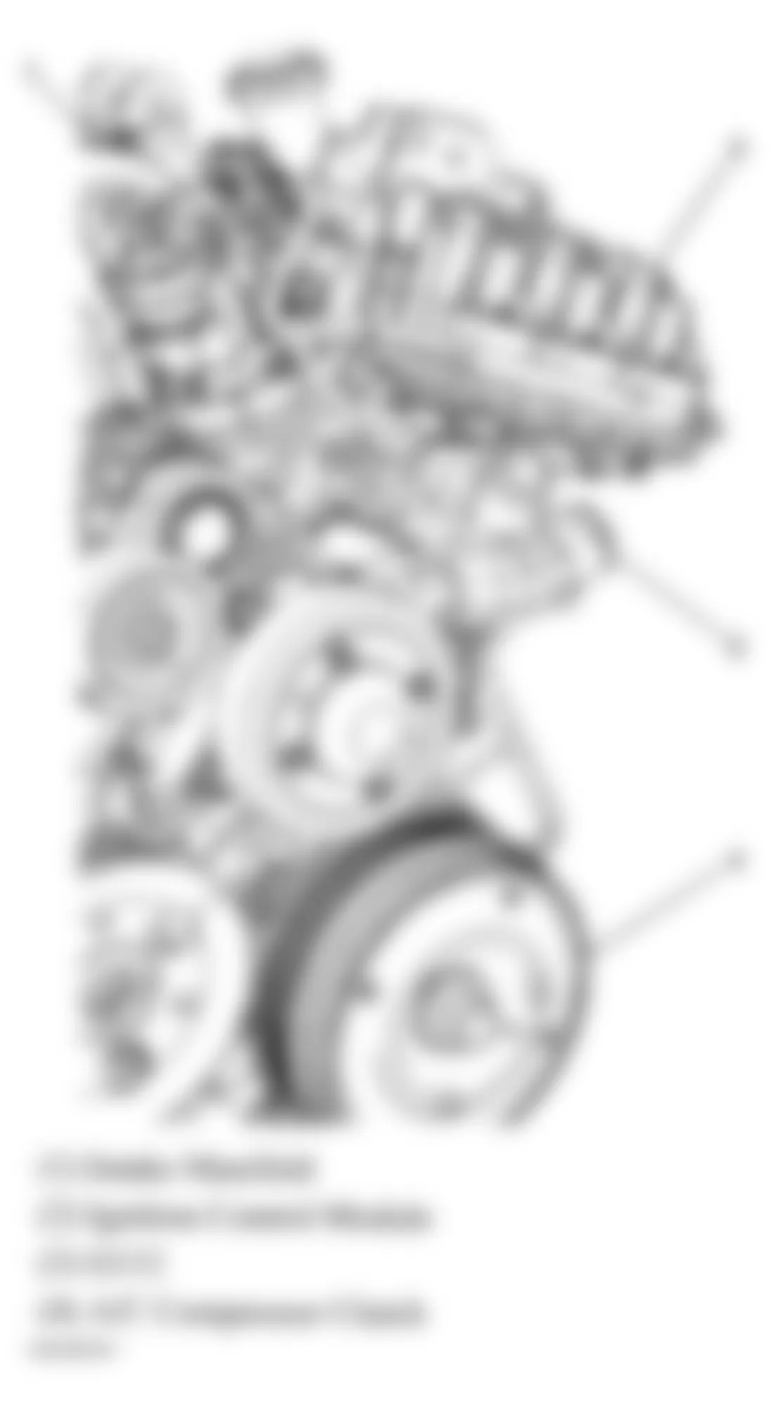 Buick LaCrosse CXS 2005 - Component Locations -  Front Of Engine (3.8L)