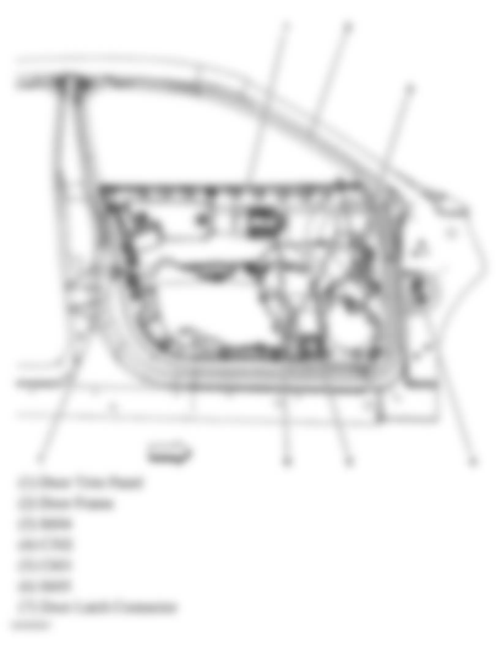 Buick LaCrosse CXS 2005 - Component Locations -  Front Passengers Door