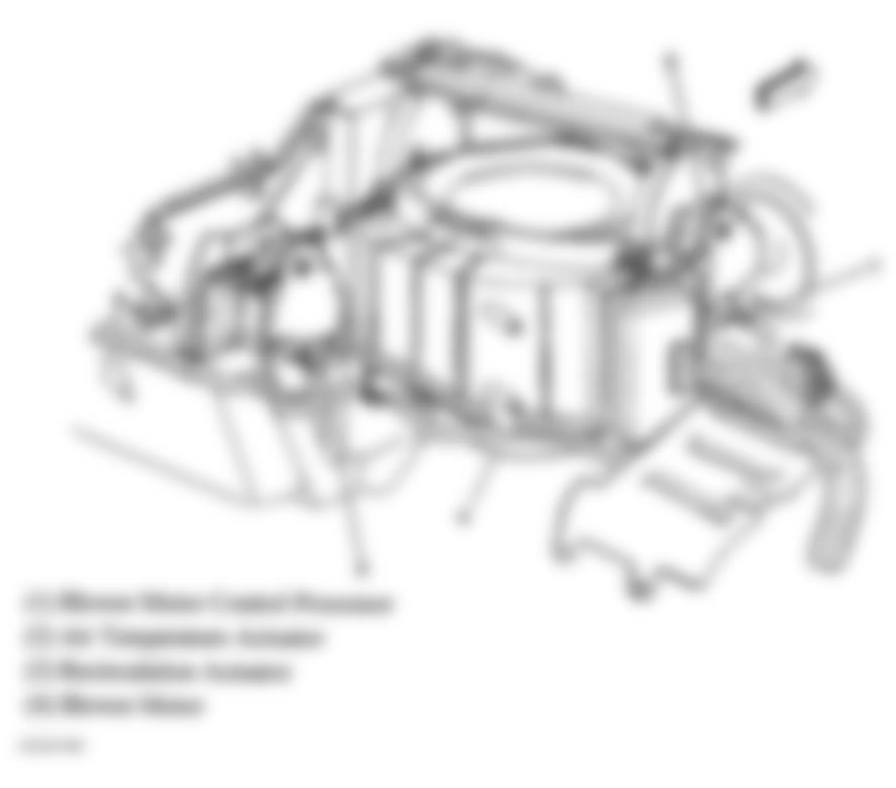 Buick LeSabre Custom 2005 - Component Locations -  Right Side Of HVAC Housing