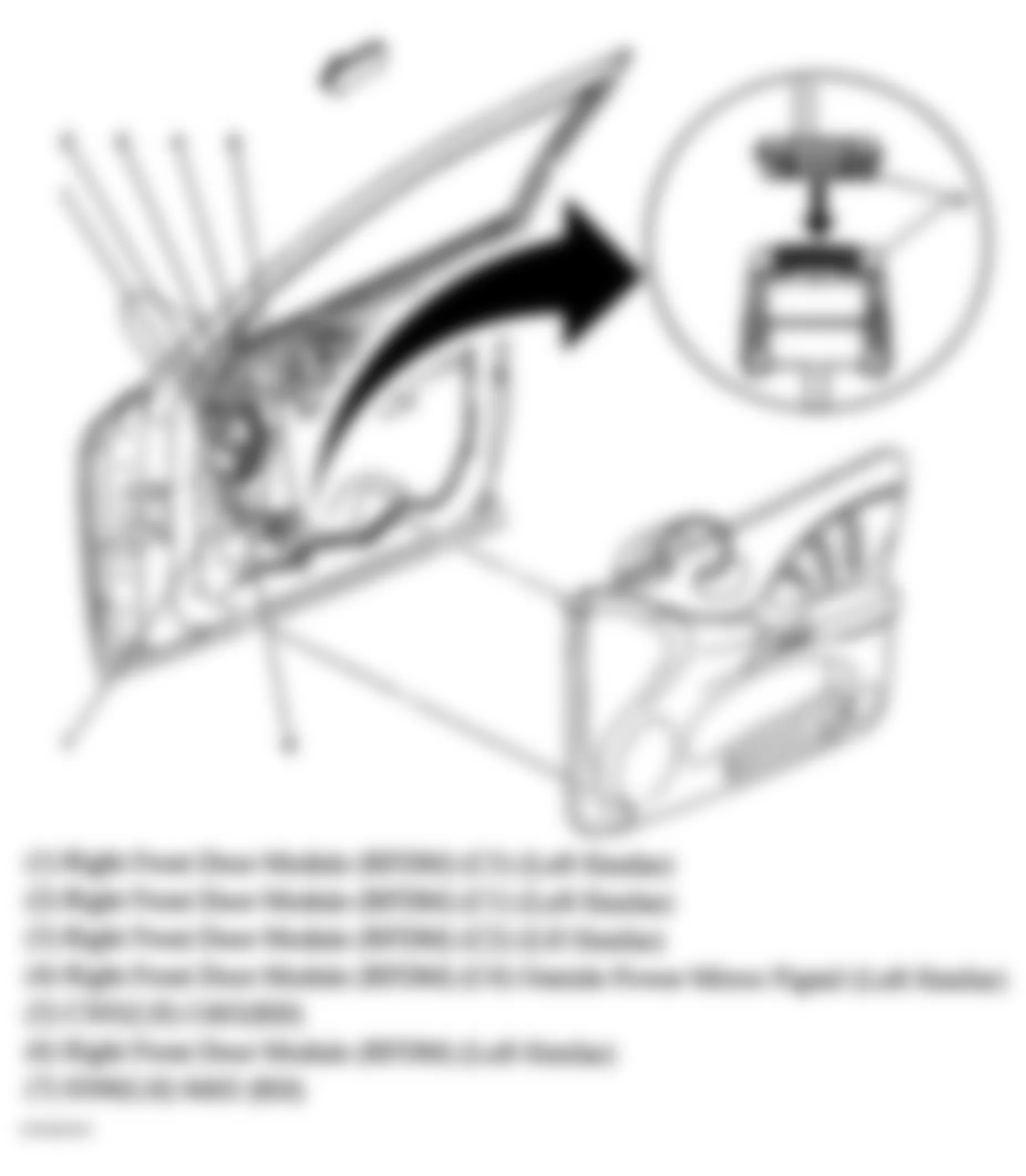 Buick LeSabre Custom 2005 - Component Locations -  Right Front Door