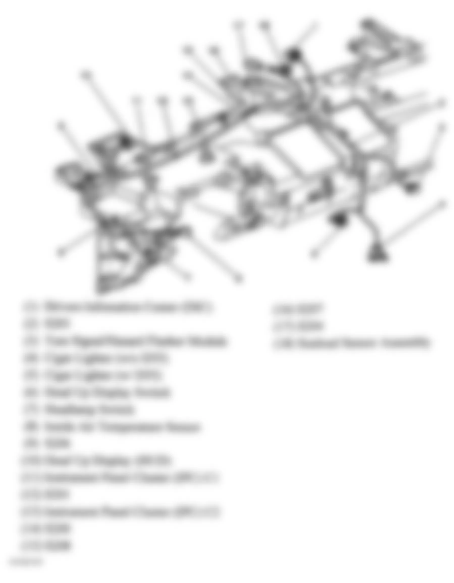 Buick LeSabre Custom 2005 - Component Locations -  Left Side Front View Of Dash