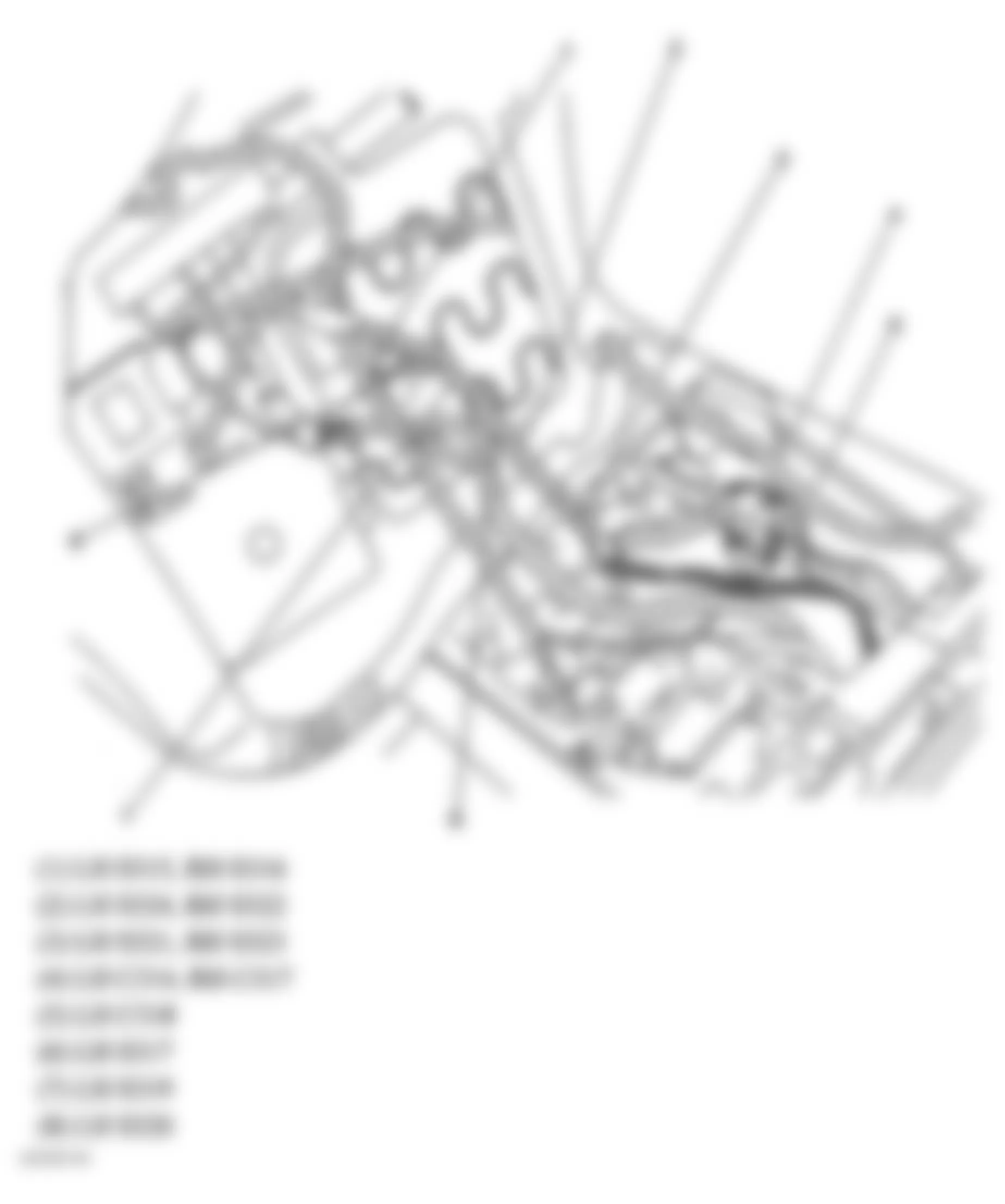 Buick LeSabre Custom 2005 - Component Locations -  Front Seat Wiring