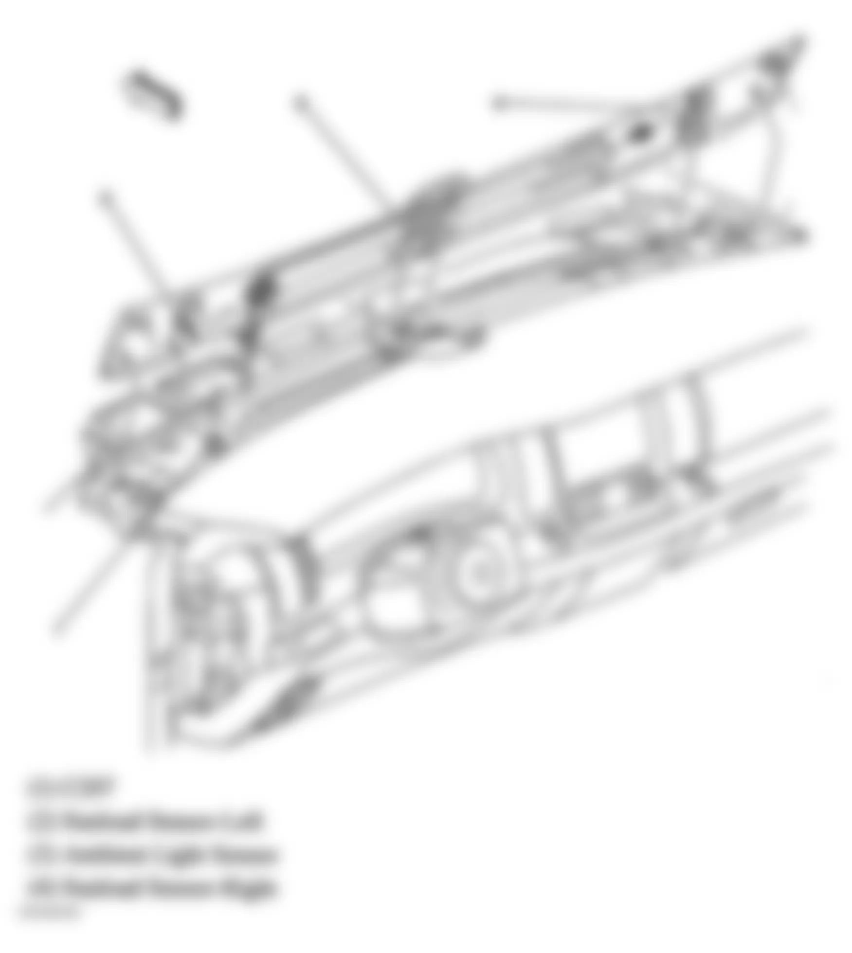 Buick Park Avenue Ultra 2005 - Component Locations -  Top Of Instrument Panel