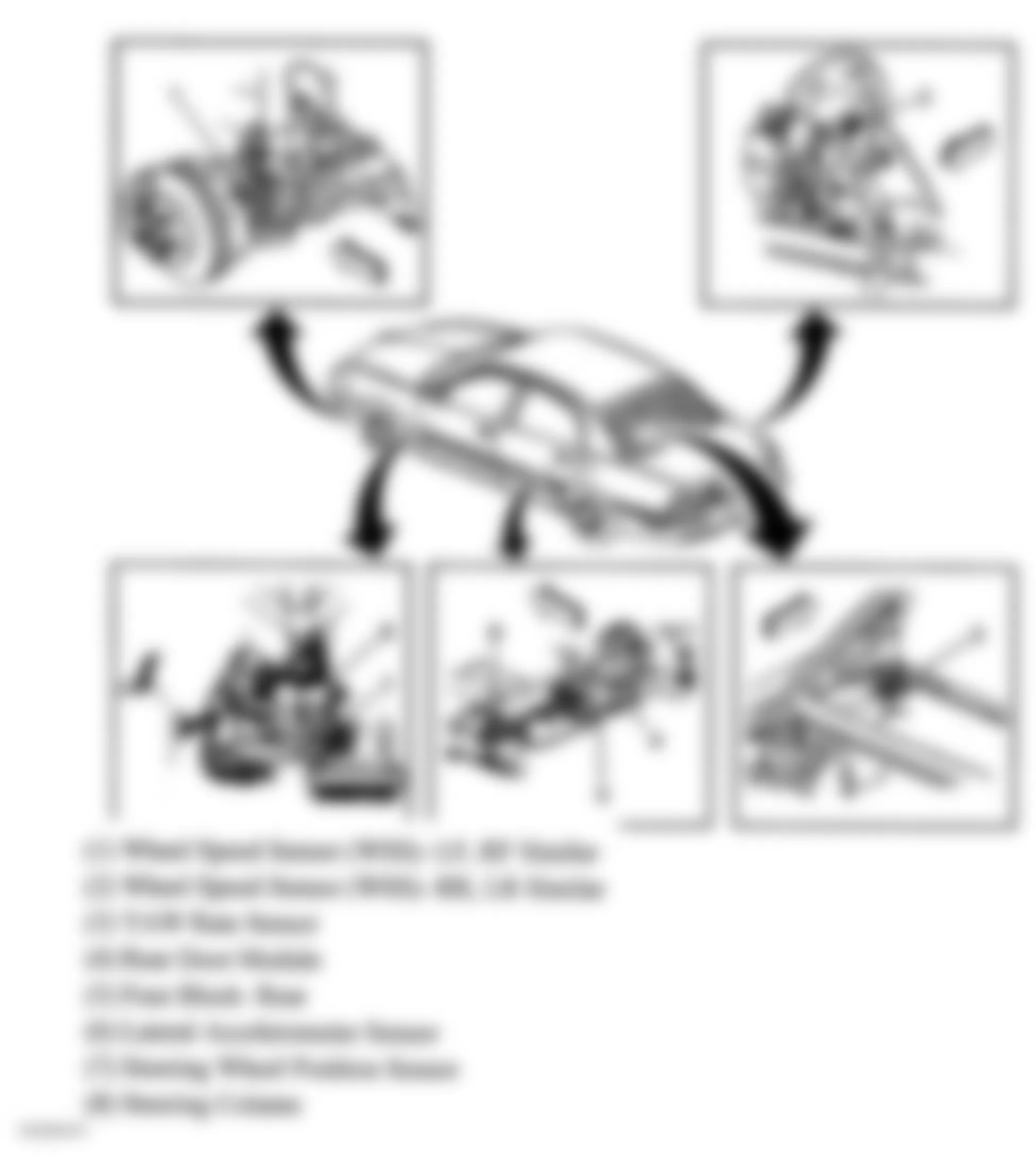 Buick Park Avenue Ultra 2005 - Component Locations -  Vehicle Overview