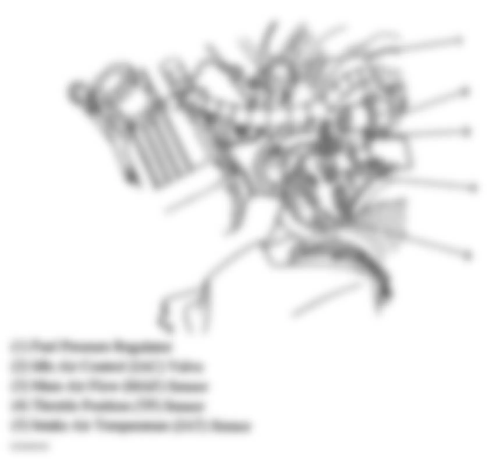 Buick Park Avenue Ultra 2005 - Component Locations -  Top Rear Of Engine (3.8L VIN K)