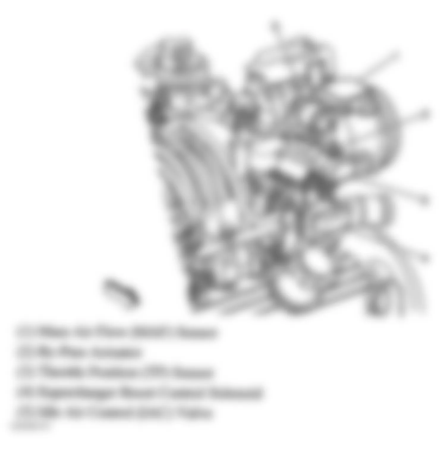 Buick Park Avenue Ultra 2005 - Component Locations -  Top Rear Of Engine (3.8L VIN 1)