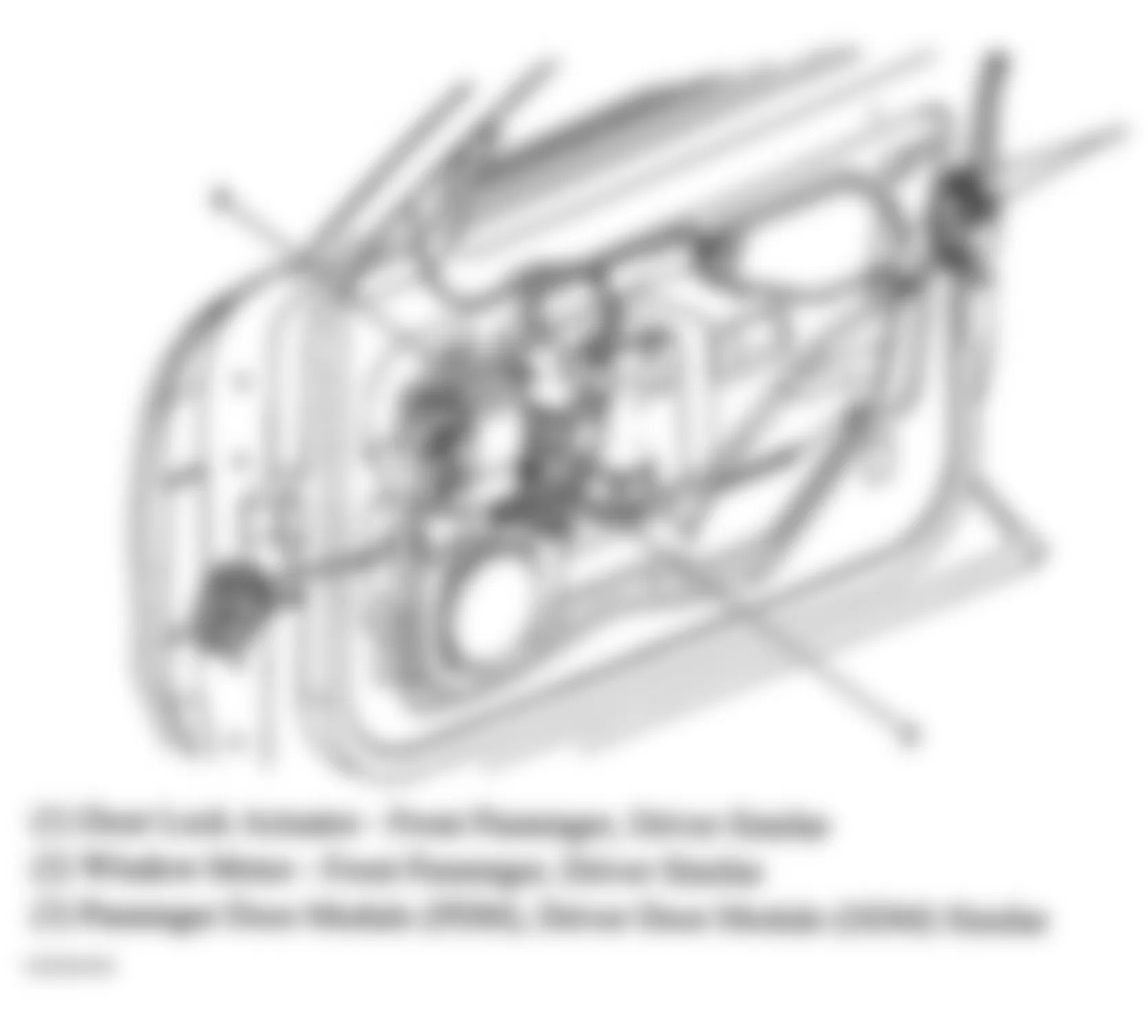 Buick Park Avenue Ultra 2005 - Component Locations -  Right Front Door