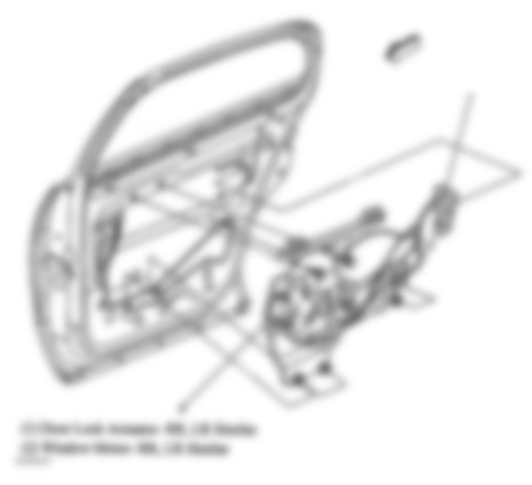 Buick Park Avenue Ultra 2005 - Component Locations -  Right Rear Door