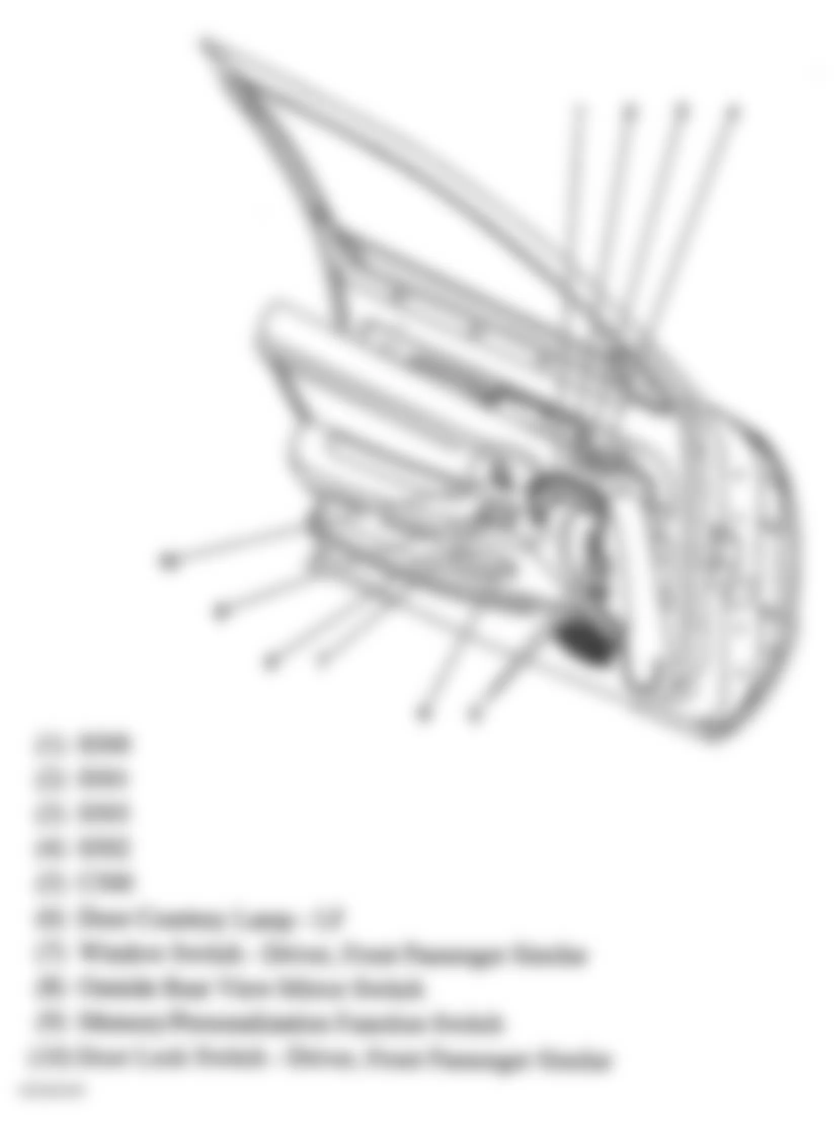 Buick Park Avenue Ultra 2005 - Component Locations -  Left Front Door