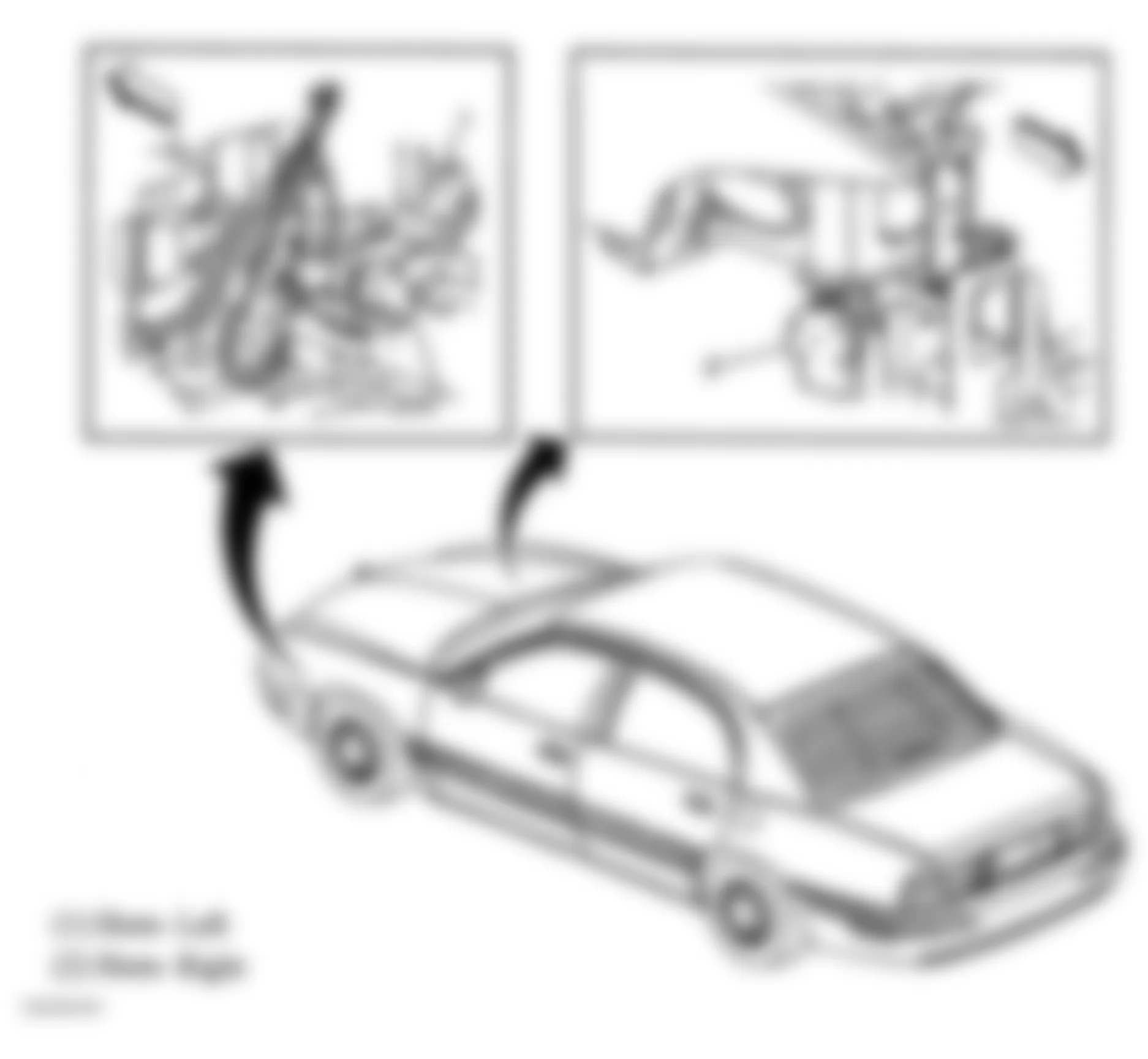 Buick Park Avenue Ultra 2005 - Component Locations -  Horns