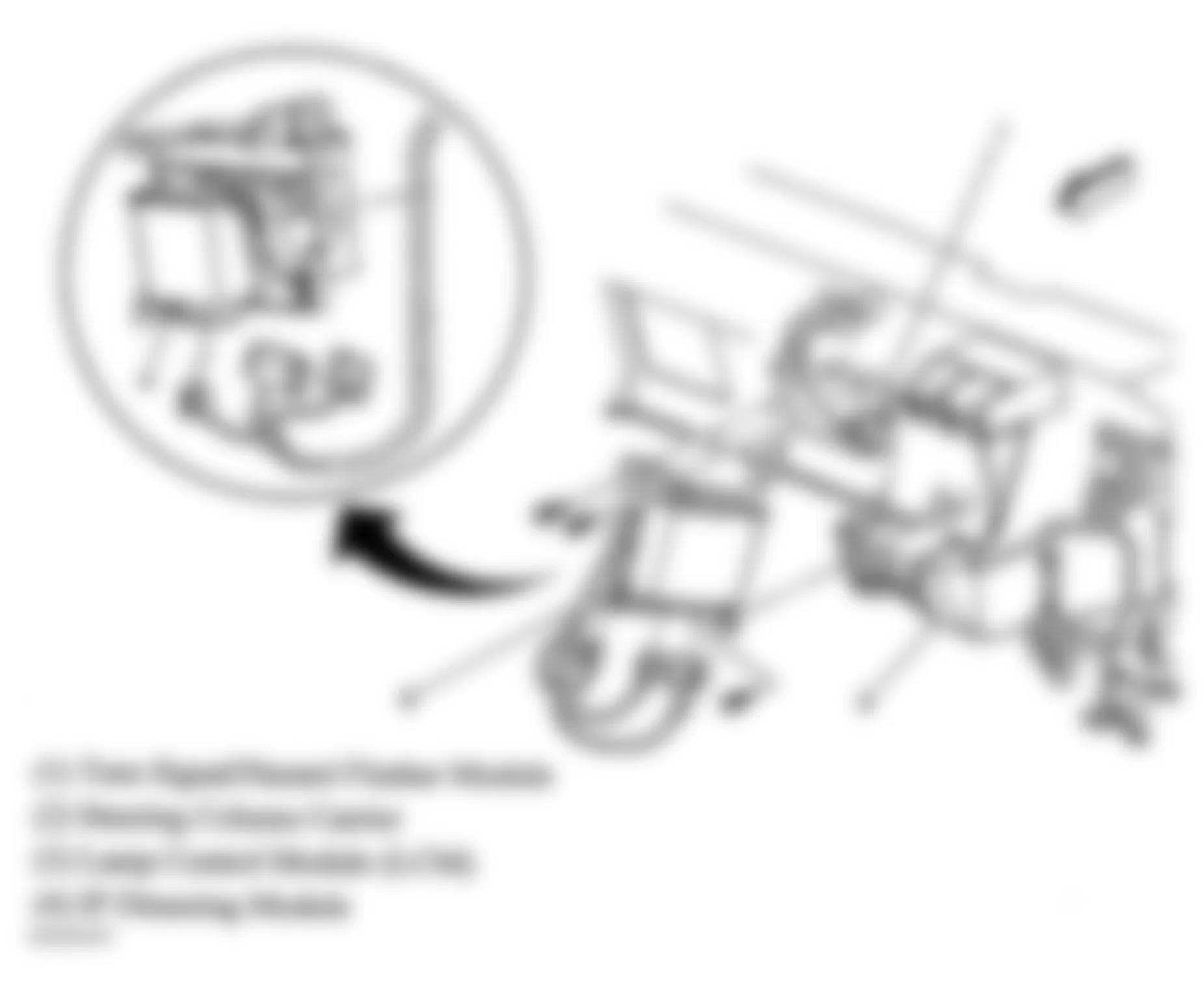 Buick Park Avenue Ultra 2005 - Component Locations -  Behind Center Of Instrument Panel